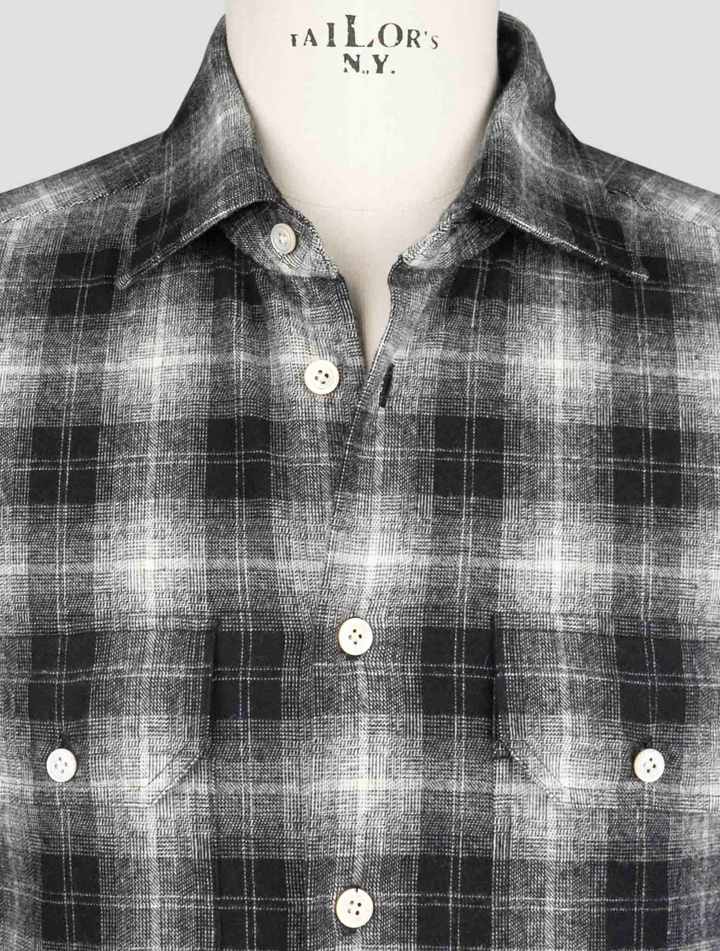 Kiton Gray Cotton Shirt