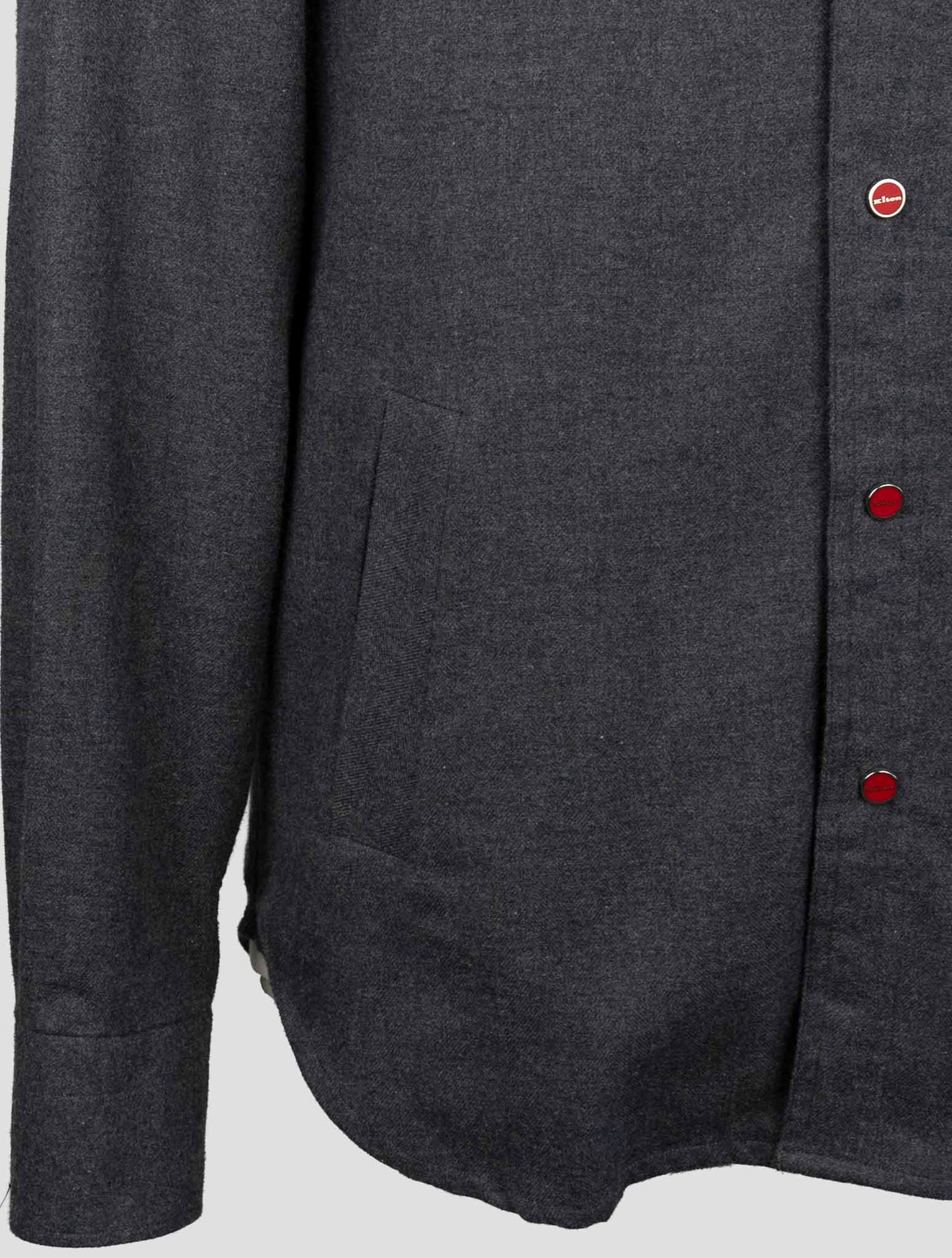 Kiton Gray Cotton Shirt Mariano