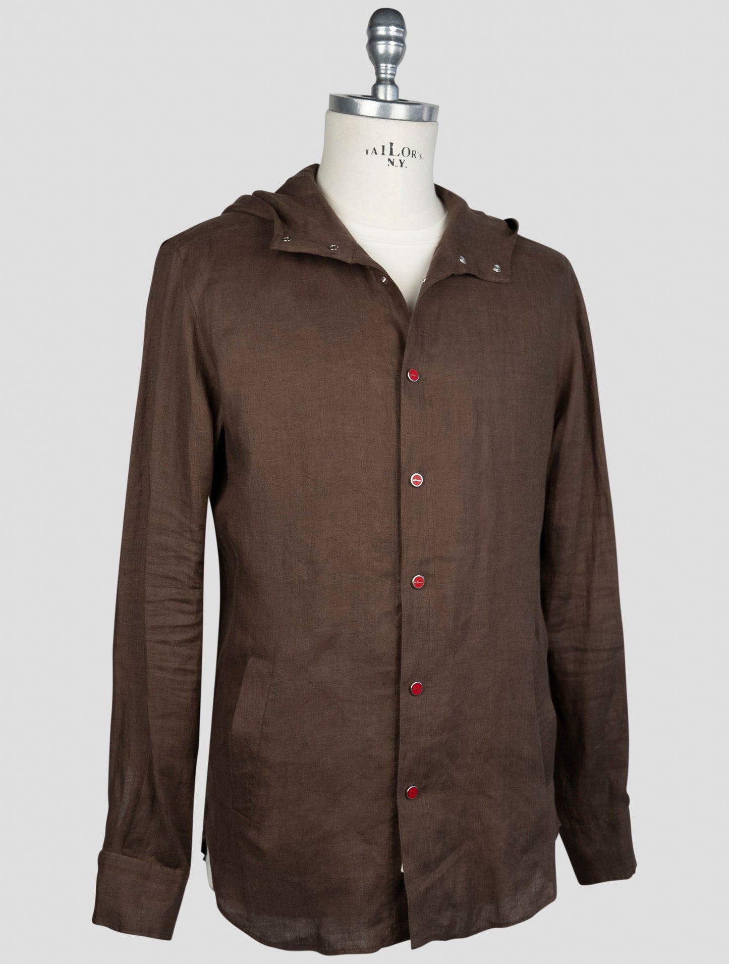 kiton White Linen Shirt Mariano