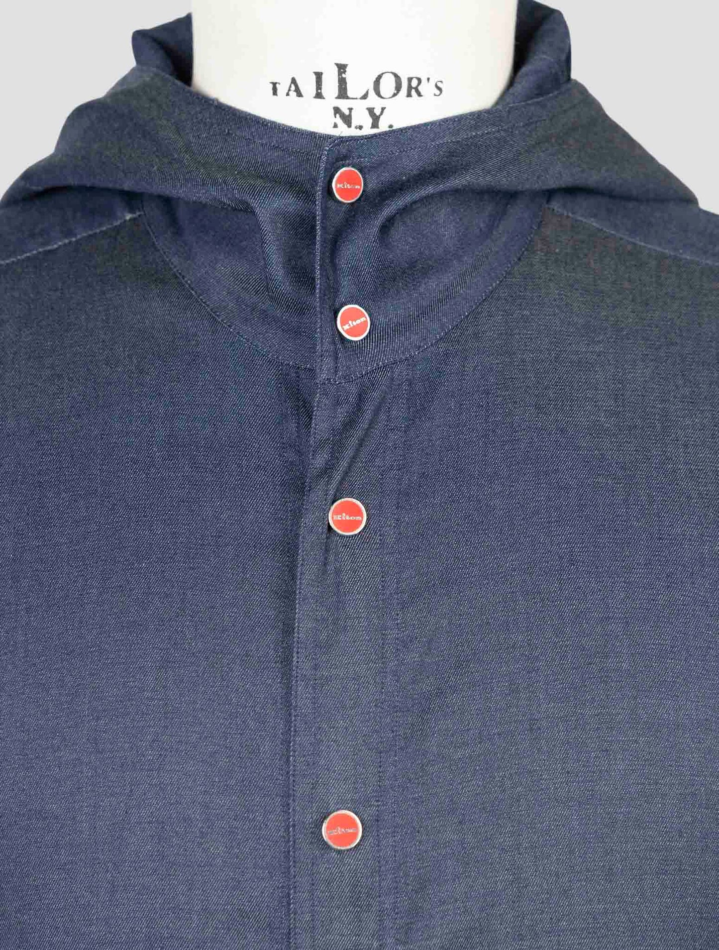 Kiton Blue Cotton Shirt Mariano