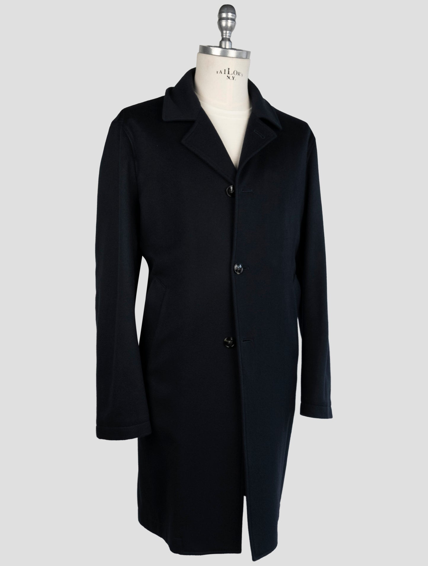 Kiton Blue Cashmere Overcoat