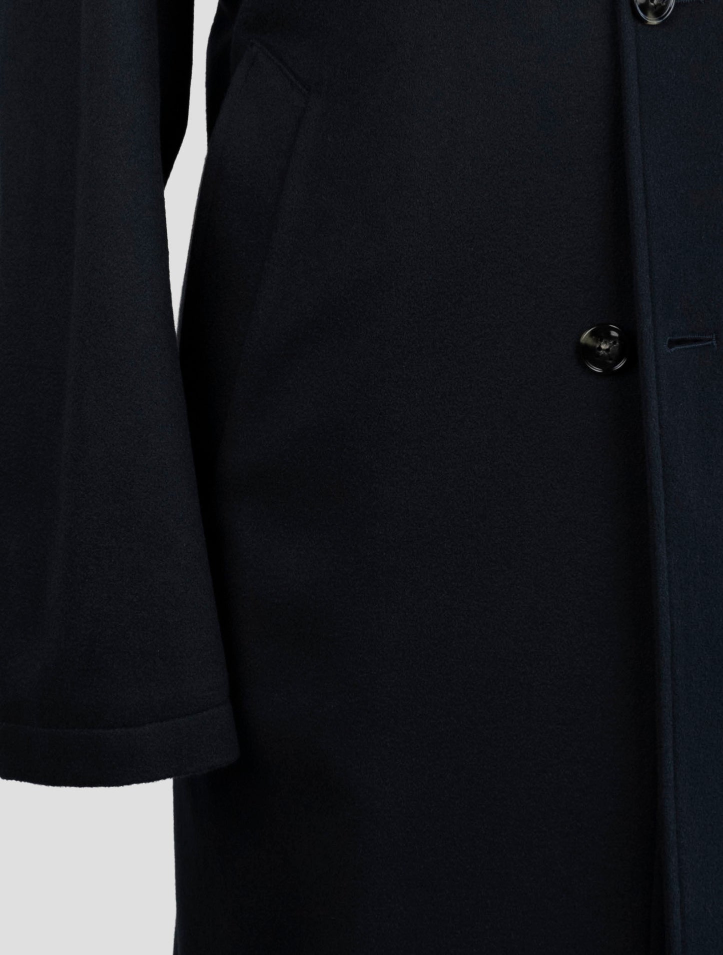 Kiton Blue Cashmere Overcoat
