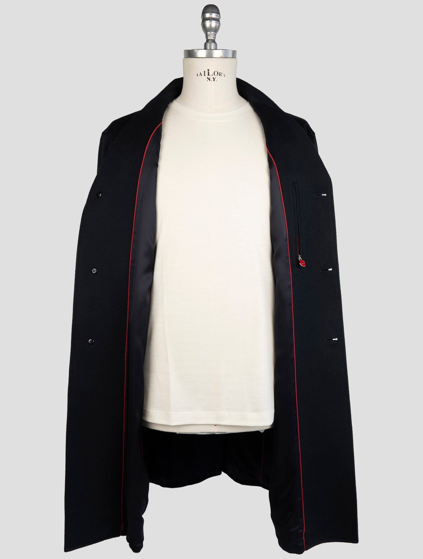 Kiton Blue Cashmere Overcoat