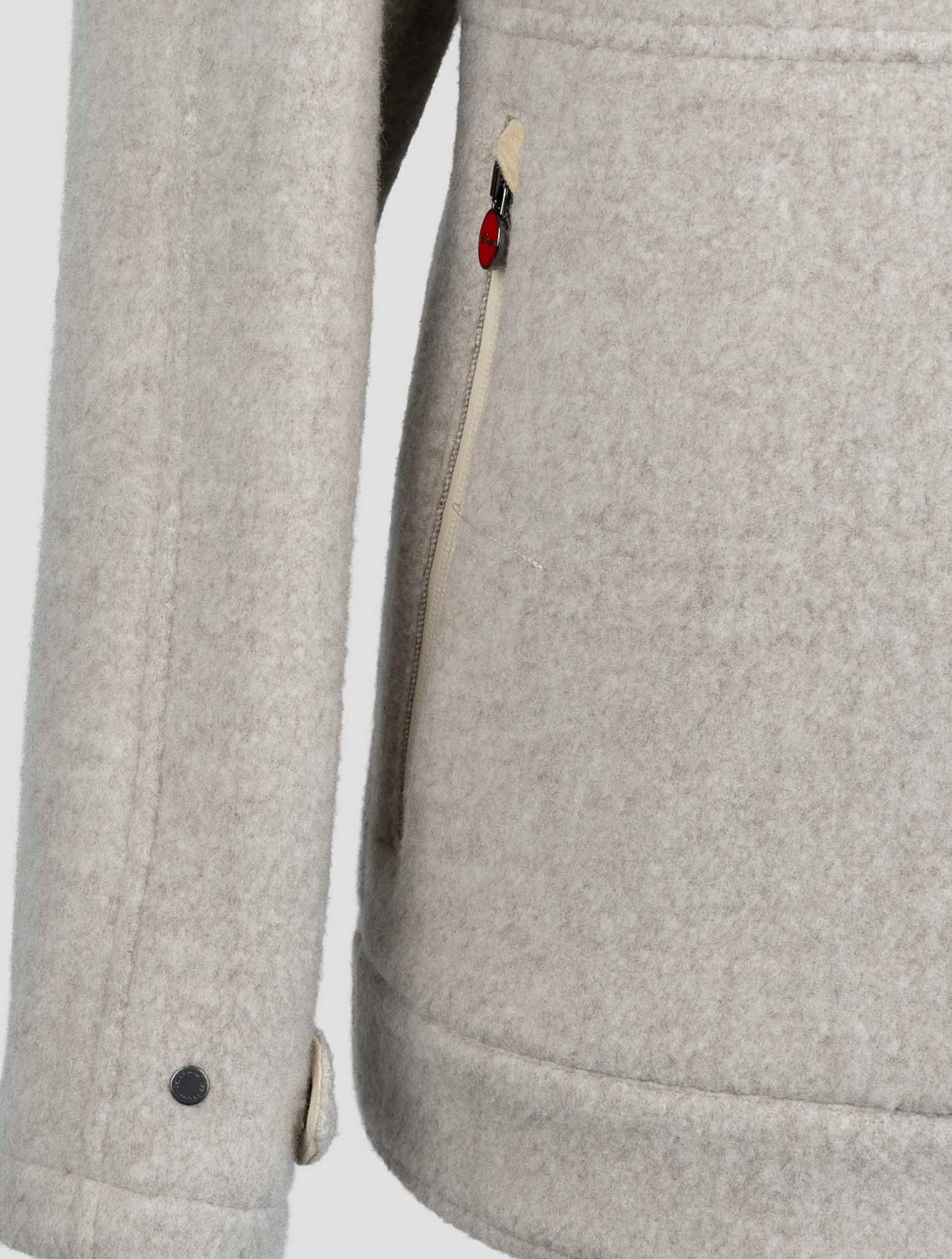 Kiton Beige Virgin Wool Cashmere Ea Coat
