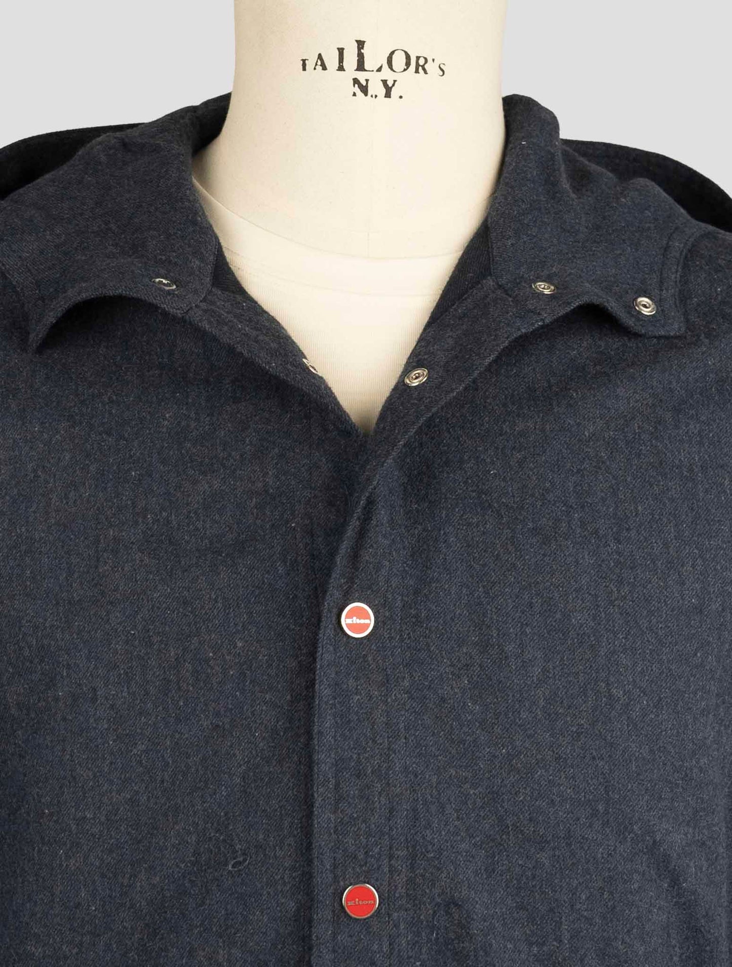 Kiton Blue Cotton Shirt Mariano