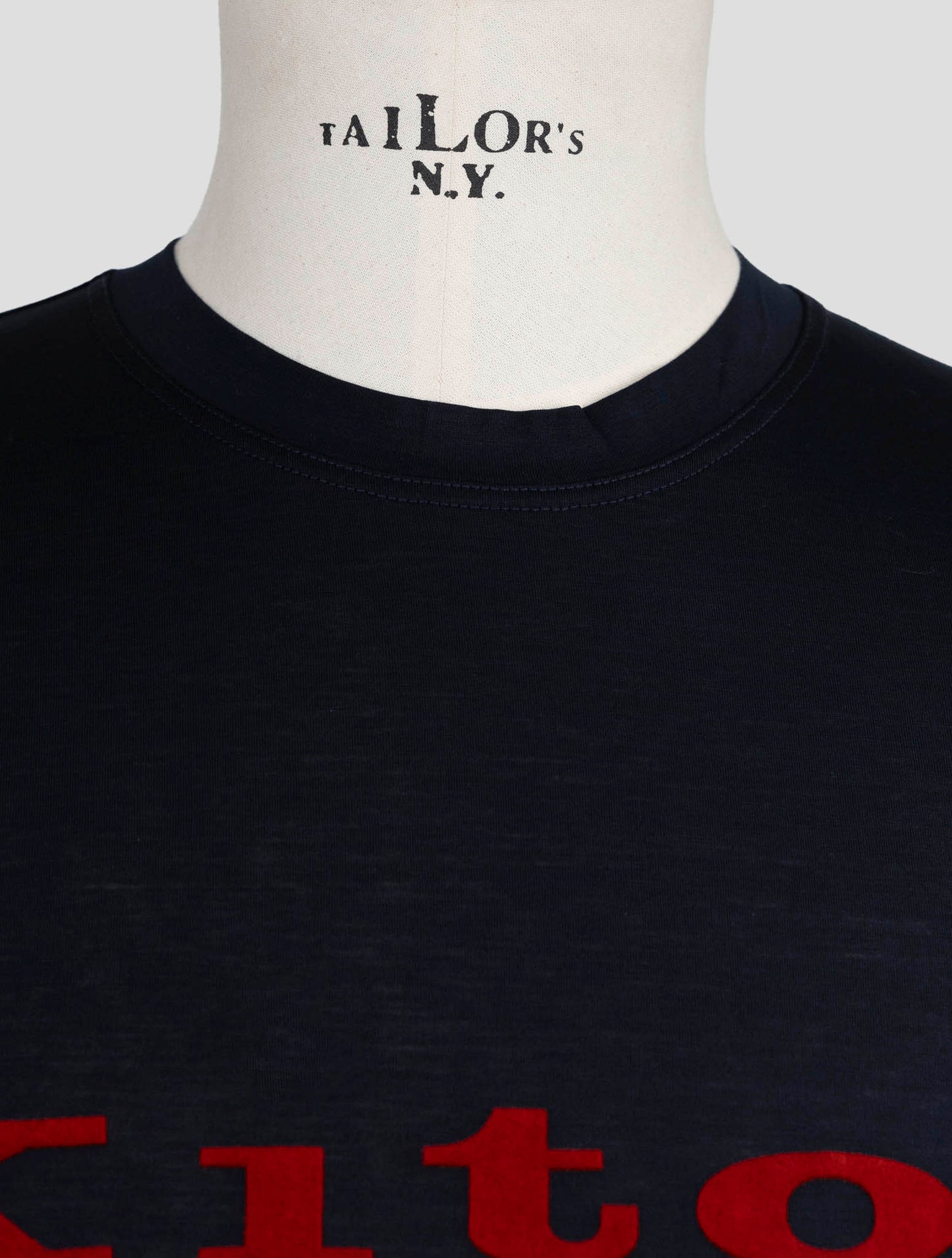 Kiton Blue Cotton T-Shirt