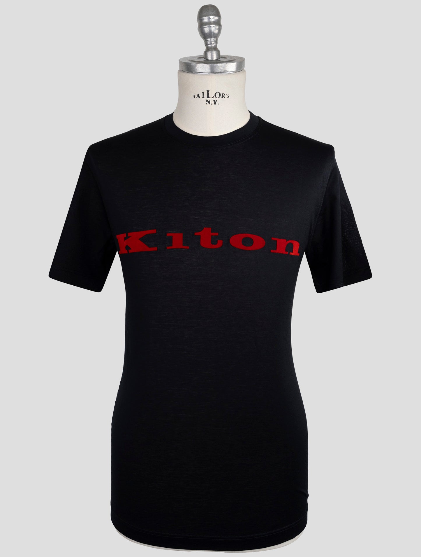 Kiton Black Cotton T-Shirt