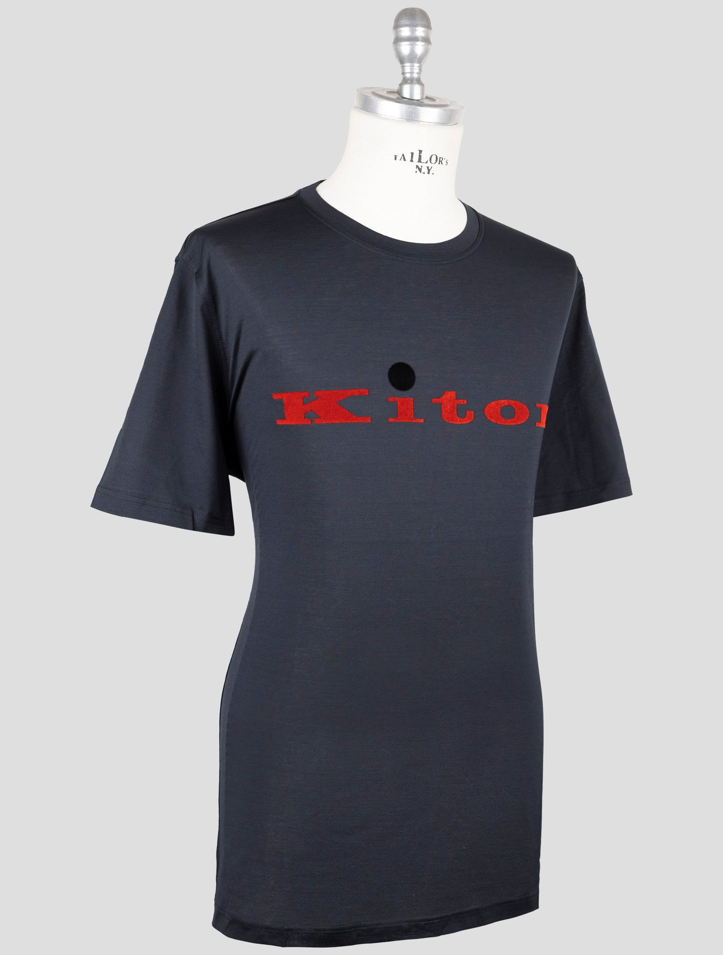 Kiton Blue Cotton T-Shirt