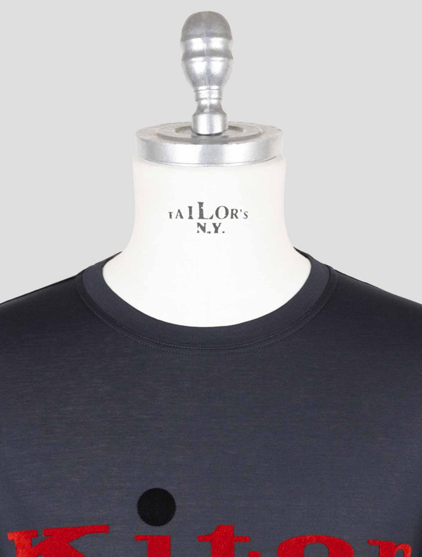 Kiton Blue Cotton T-Shirt