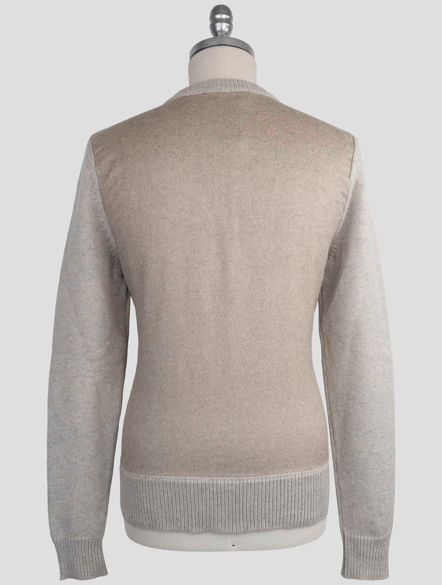 Kiton Beige Cashmere Mink Silk Sweater Crewneck