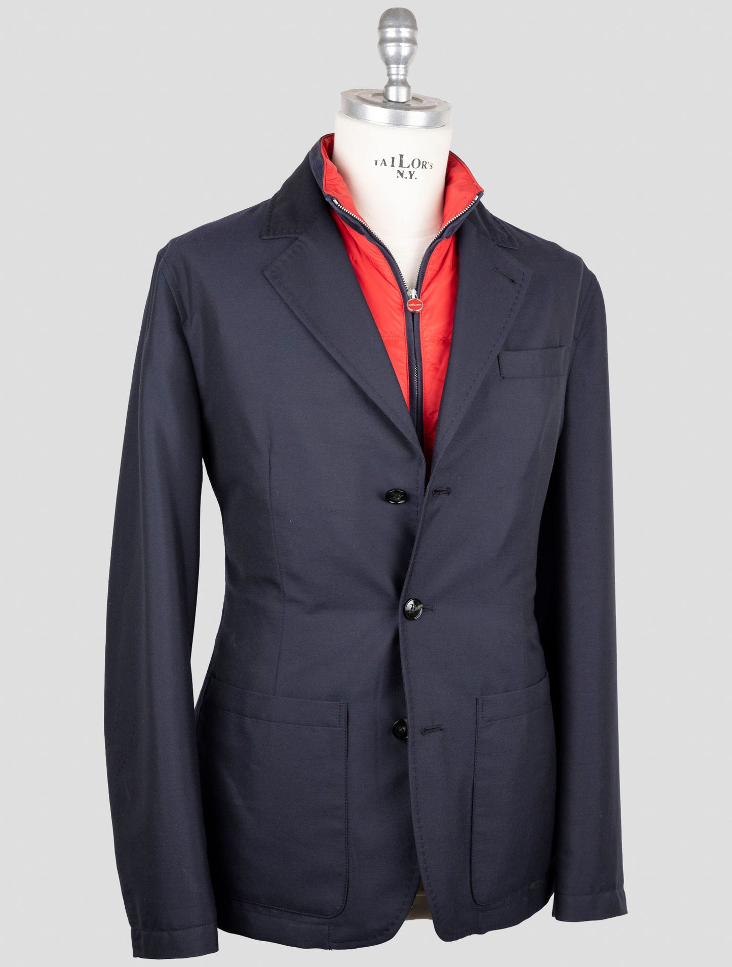 Kiton Blue Cashmere Pa Coat