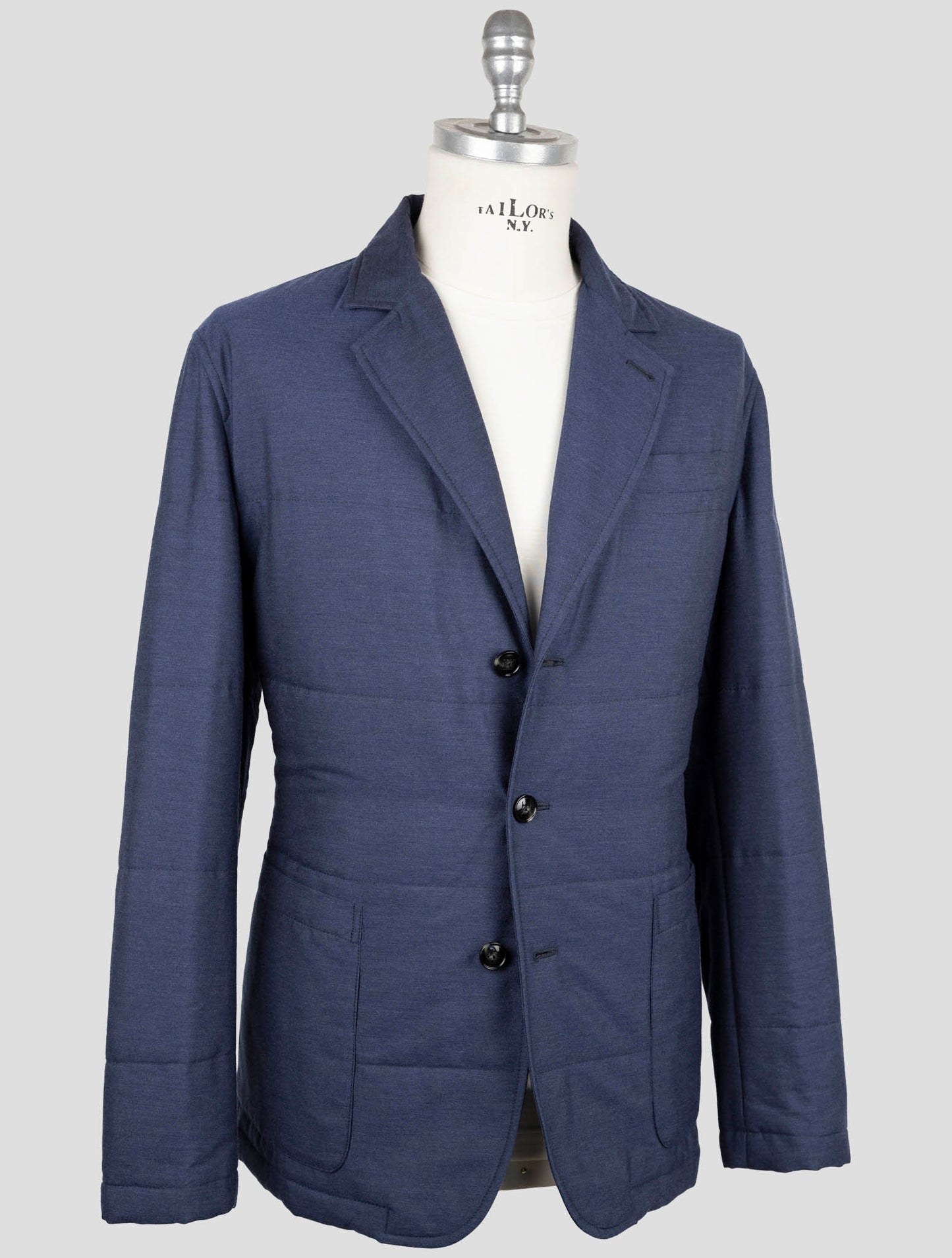 Kiton Blue Cashmere Pa Coat