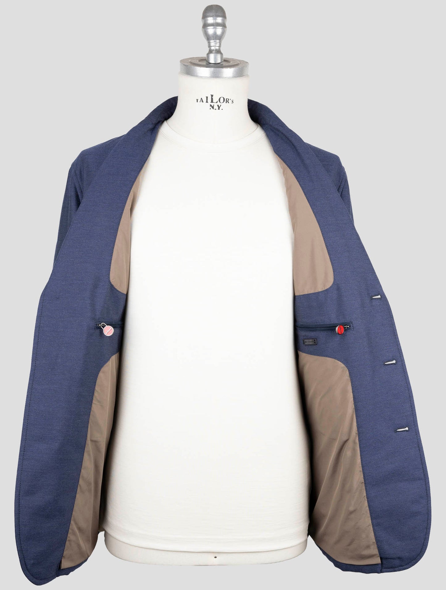 Kiton Blue Cashmere Pa Coat