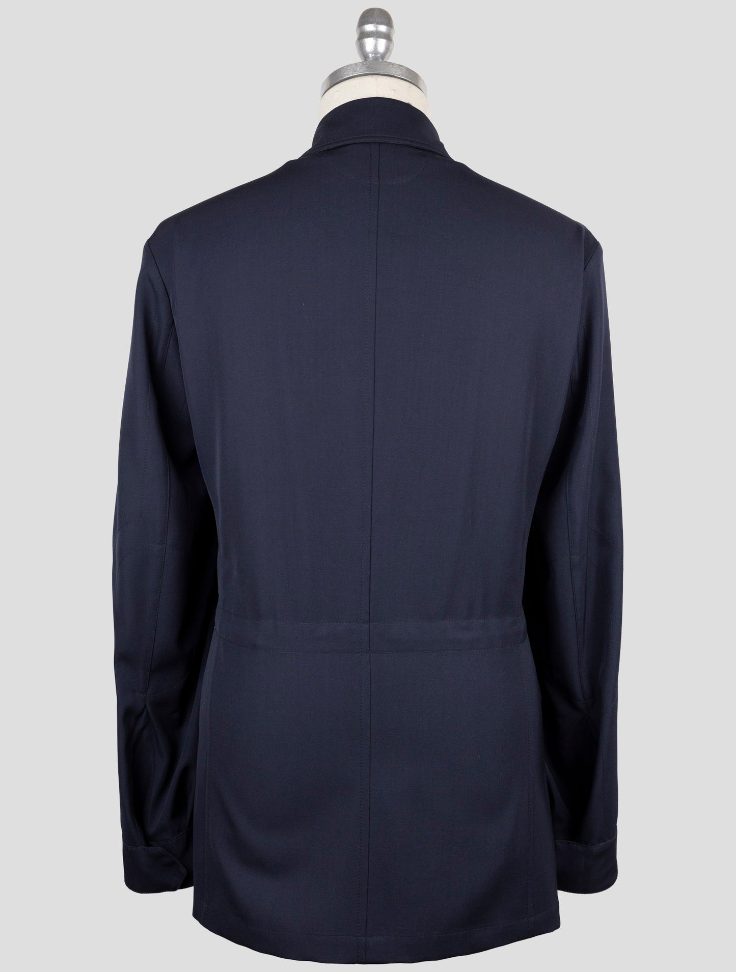 Kiton Blue Wool Pa Ea Coat