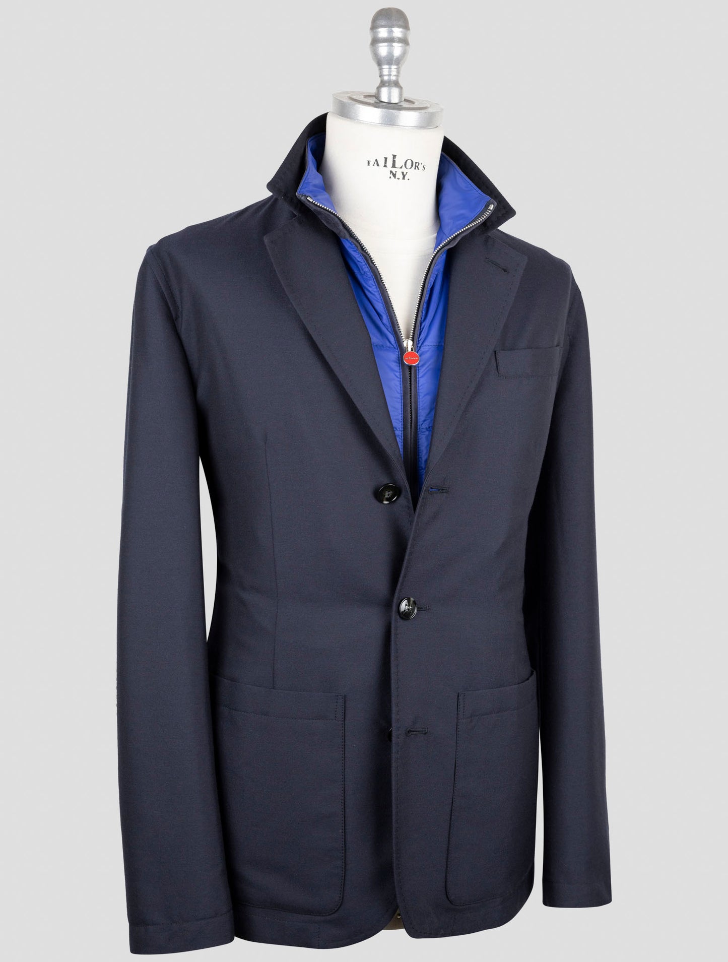Kiton Dark Blue Cashmere Pa Coat