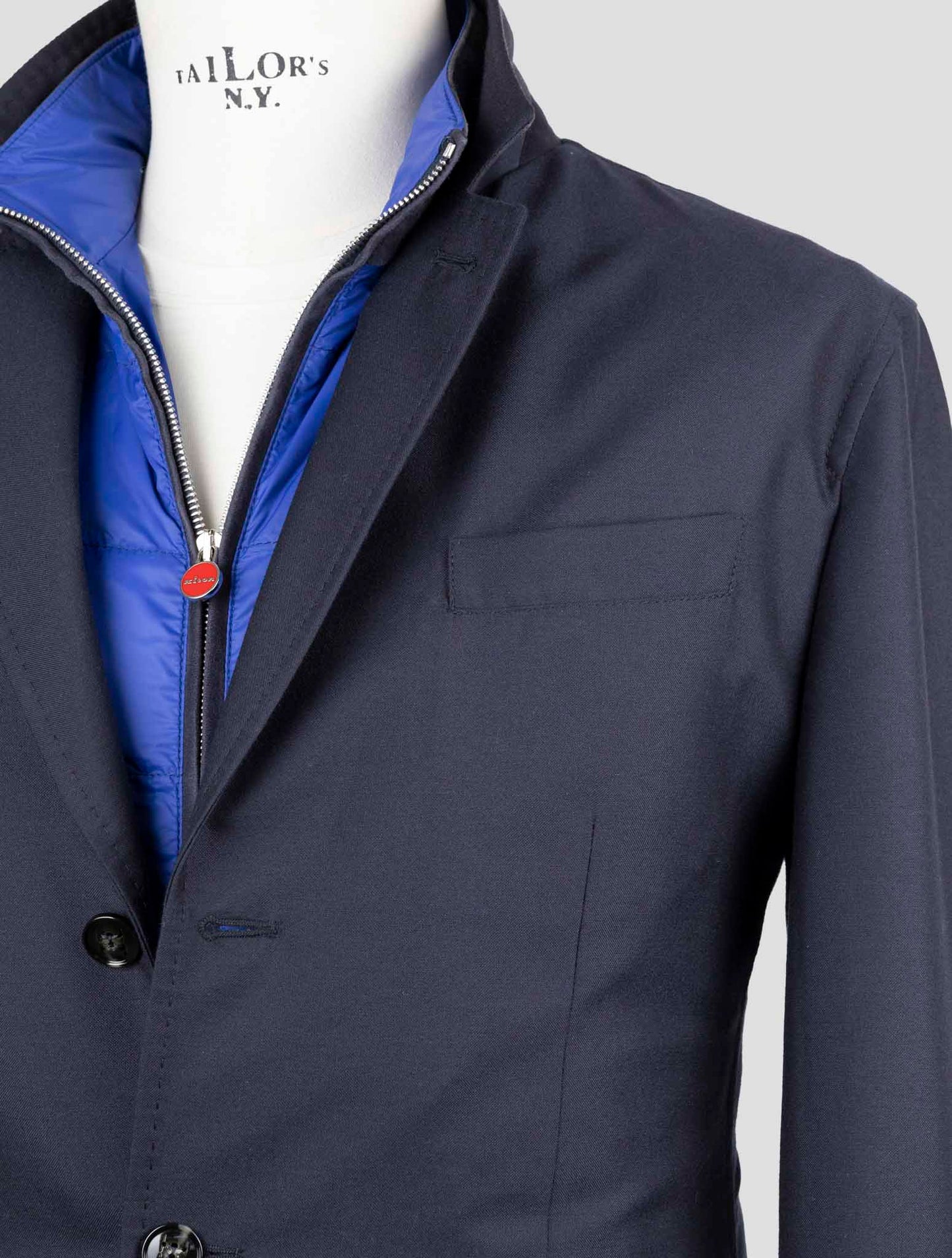 Kiton Dark Blue Cashmere Pa Coat