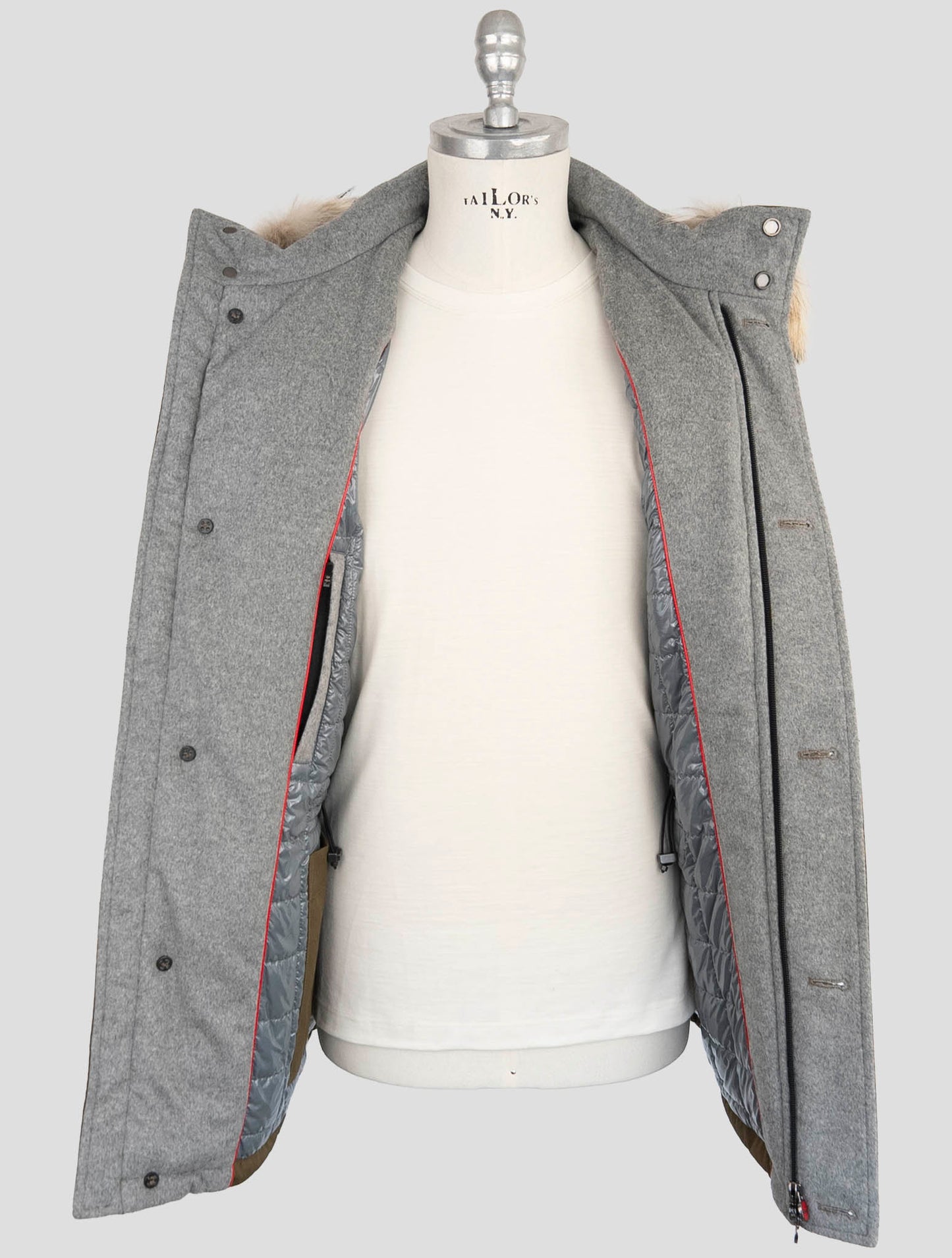 Kiton Green Pl Cotton Coat