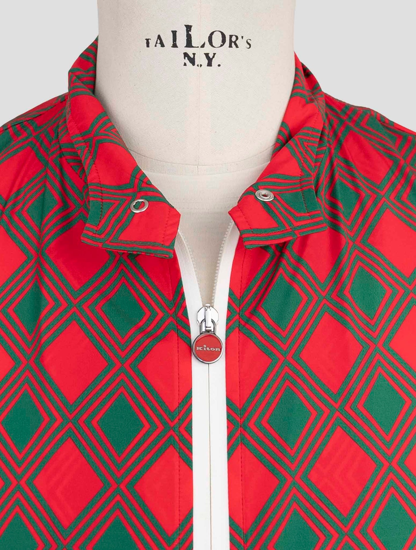 Kiton Red Green Pl Coat