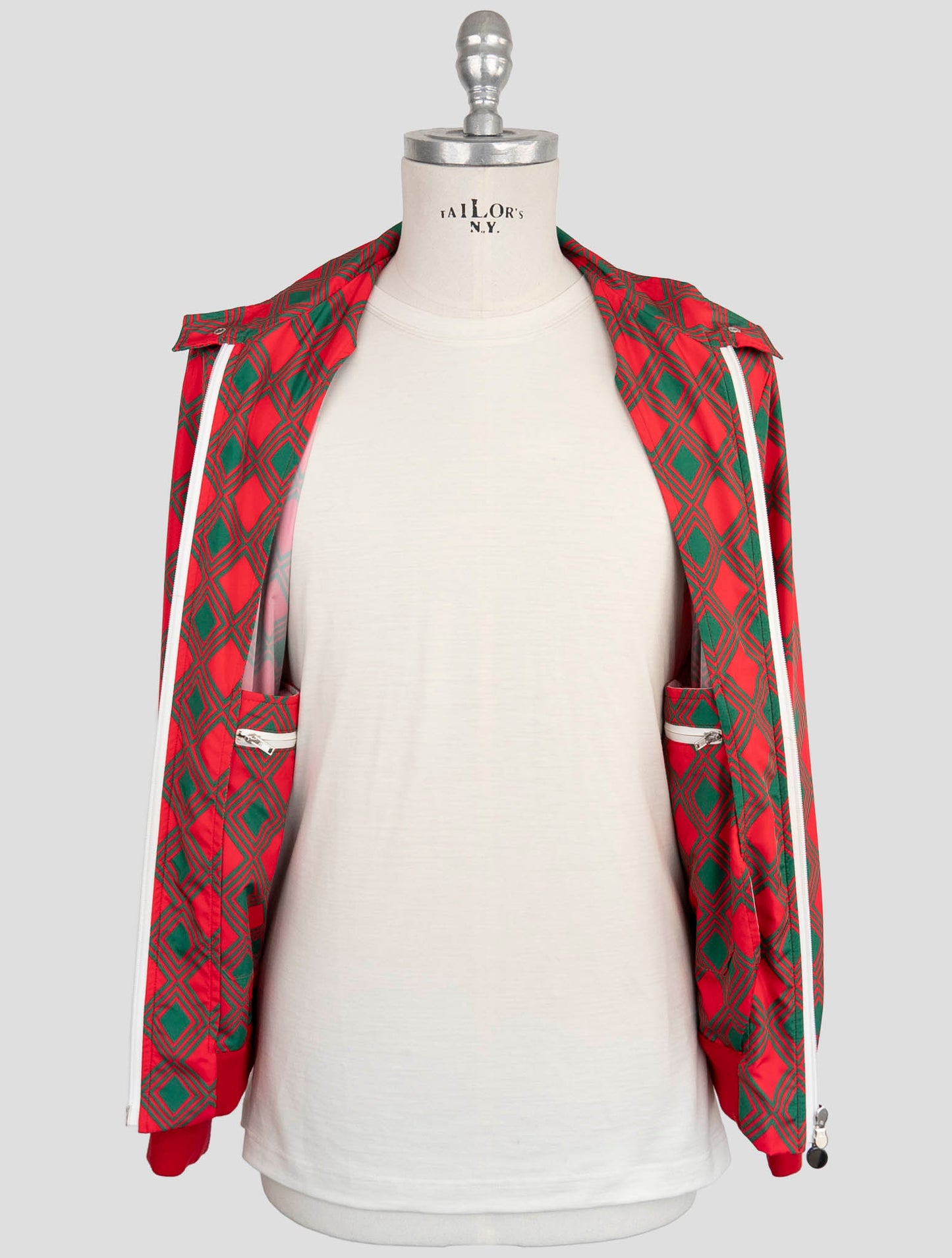 Kiton Red Green Pl Coat