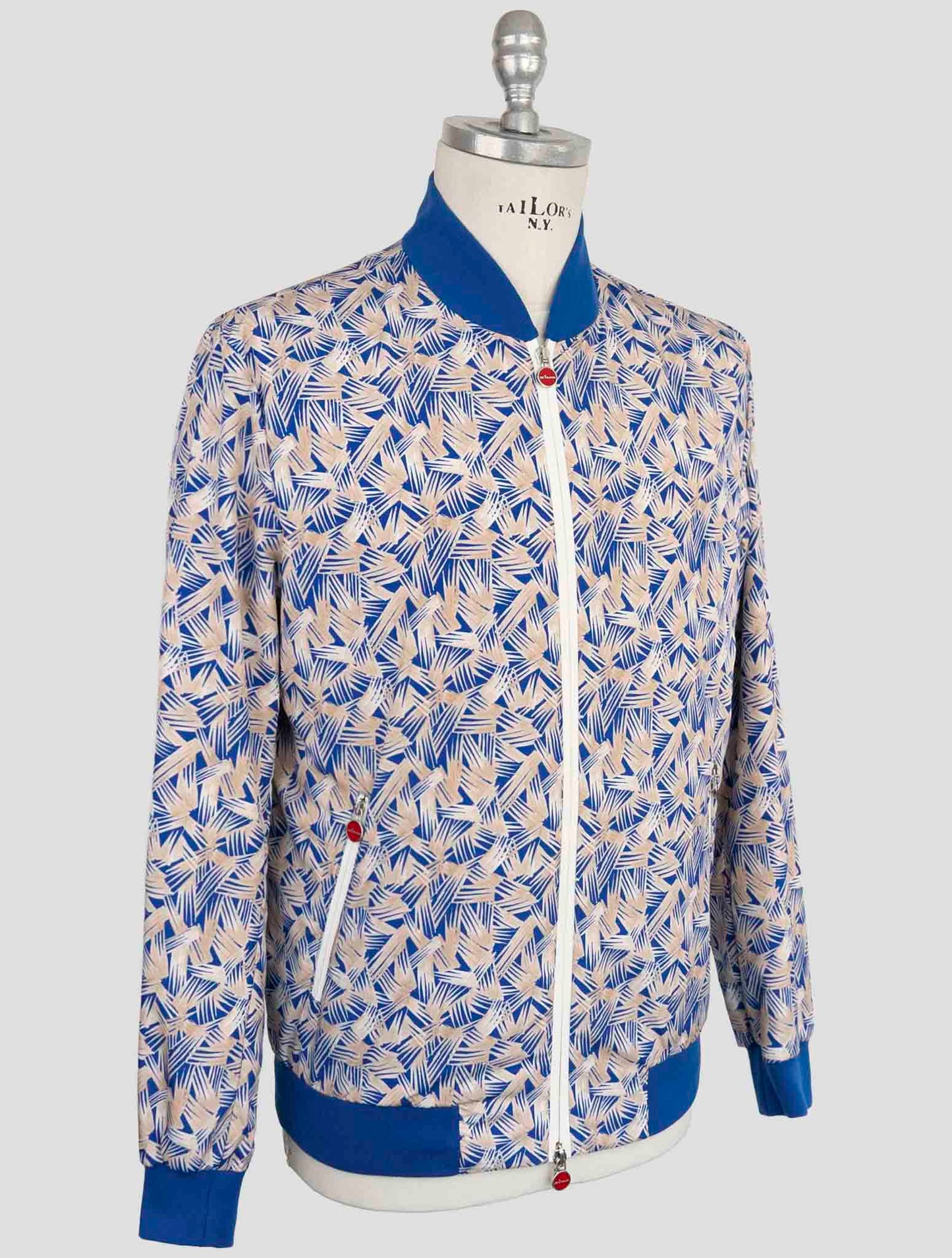 Kiton Blue Beige Pl Coat