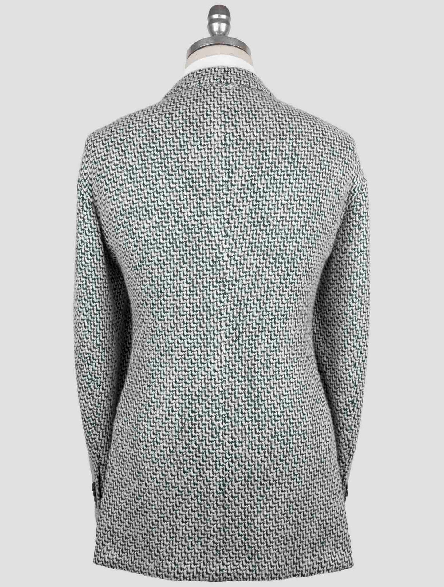 Kiton Green White Cashmere Silk Blazer