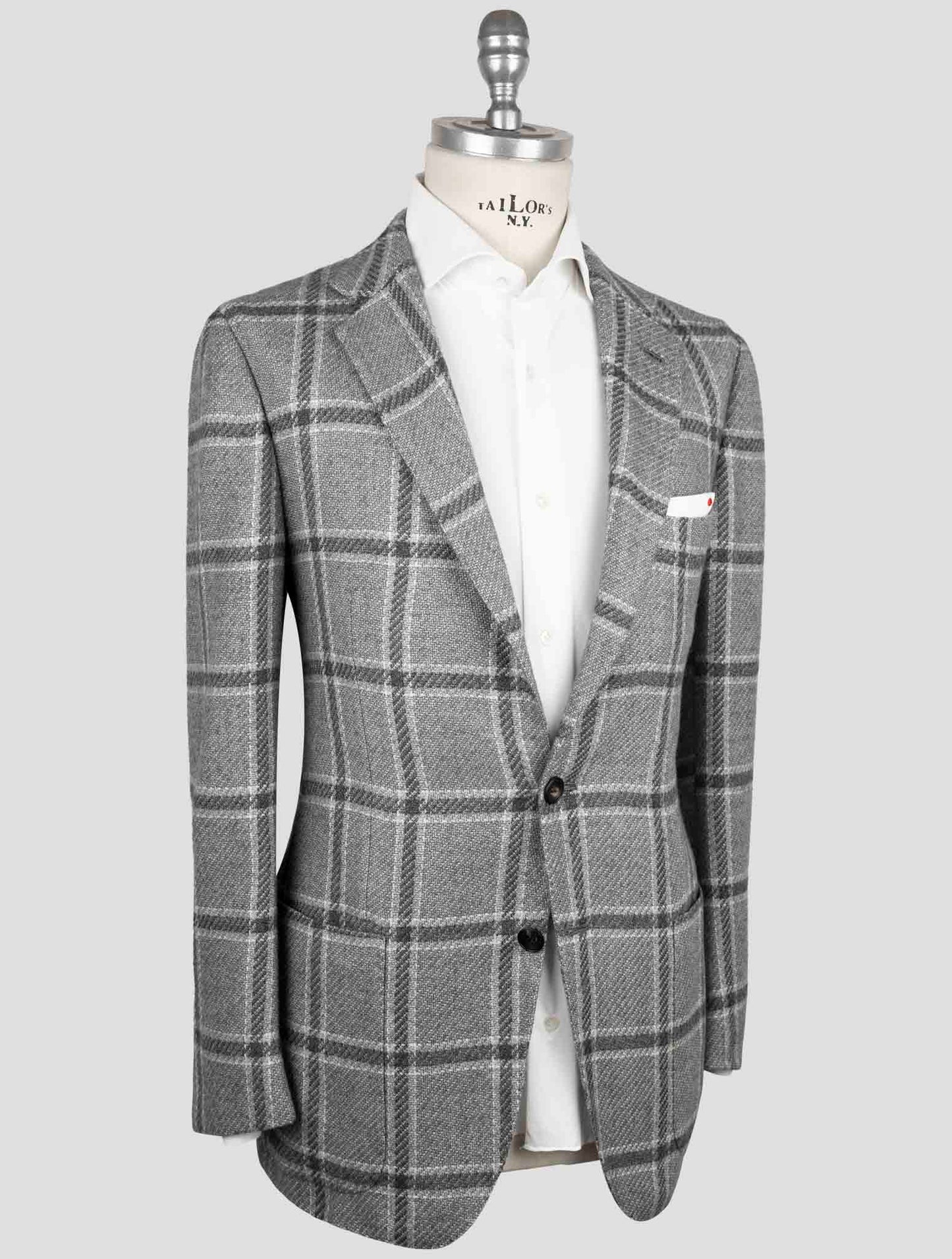 Kiton Gray Cashmere Blazer