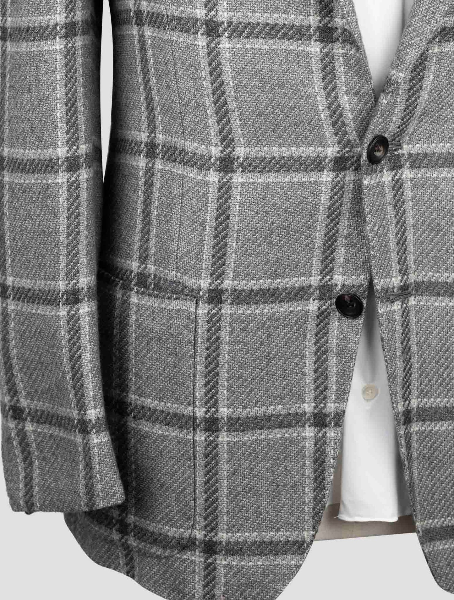 Kiton Gray Cashmere Blazer