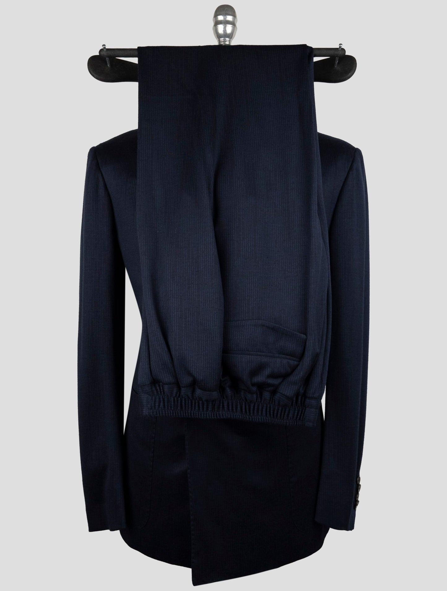 Kiton Knt Blue Wool Double Breasted Suit