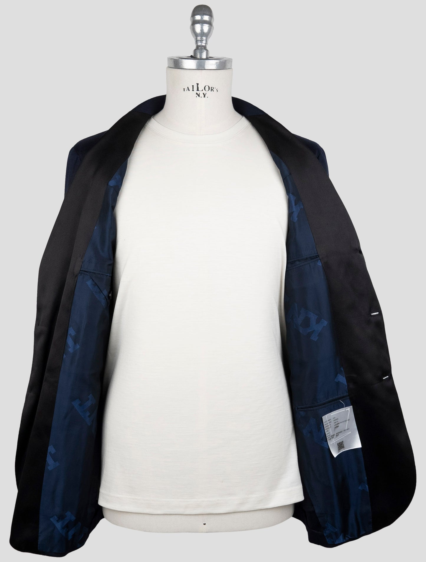 Kiton Knt Blue Wool Smoking Suit