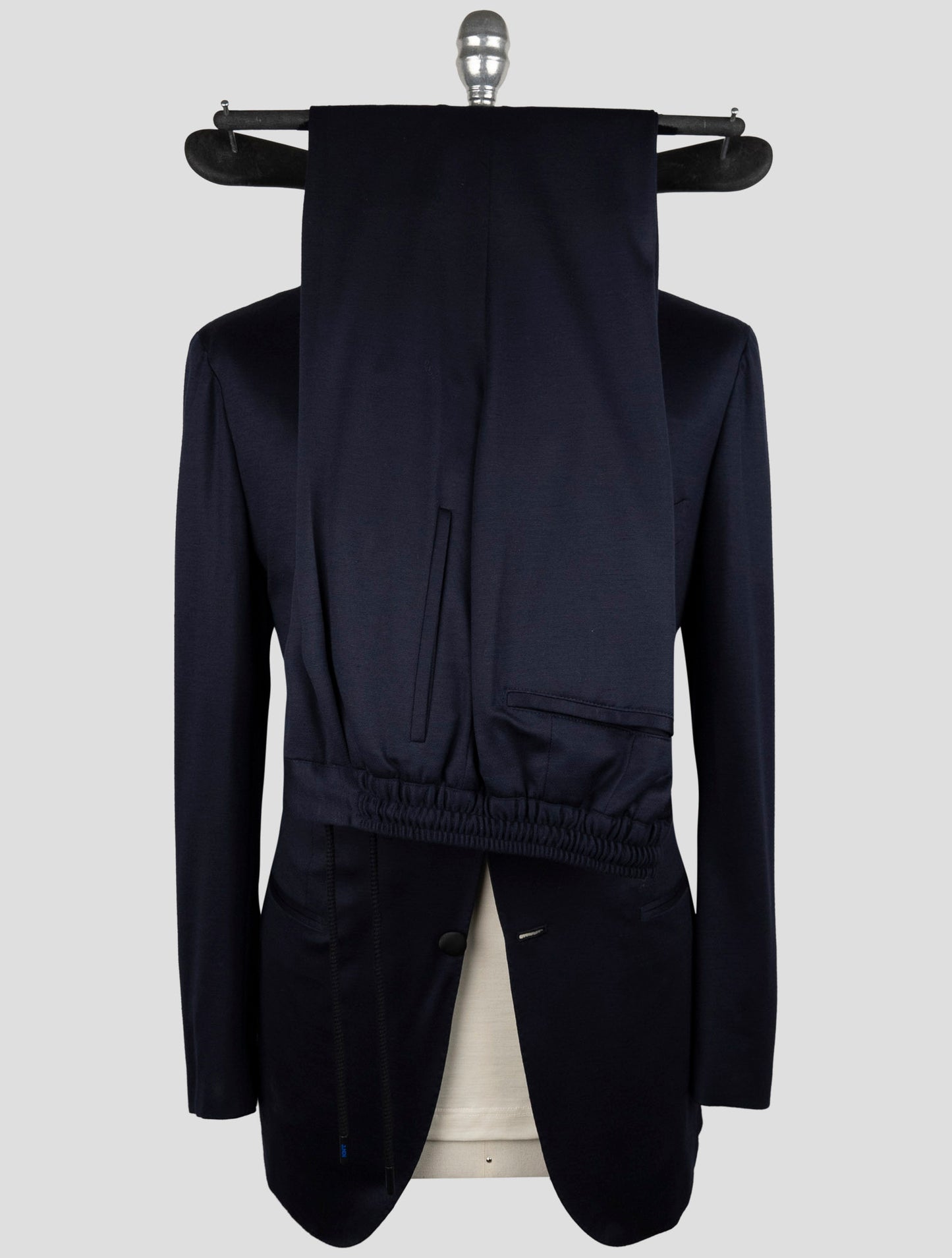 Kiton Knt Blue Wool Smoking Suit