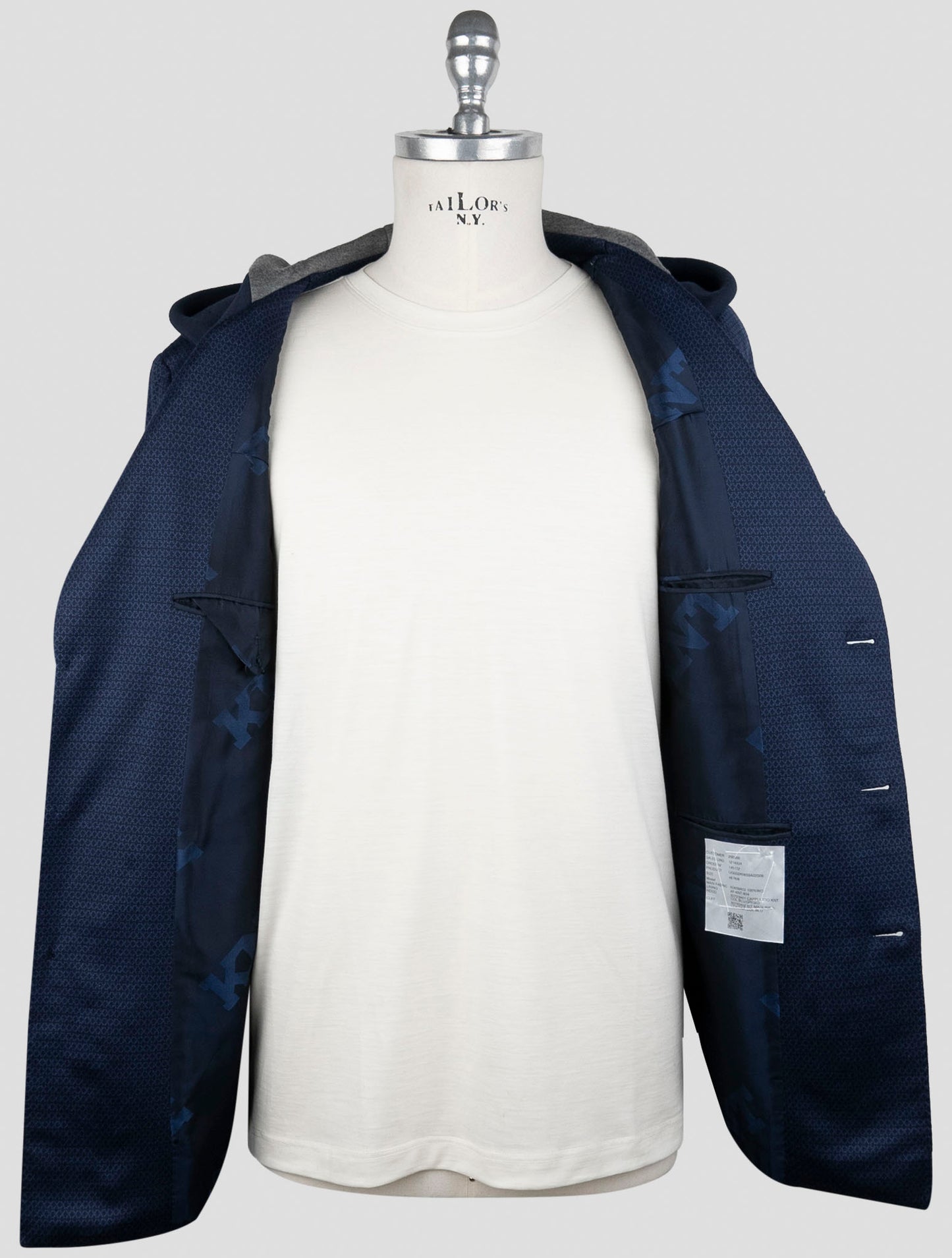 Kiton Knt Blue Wool Suit
