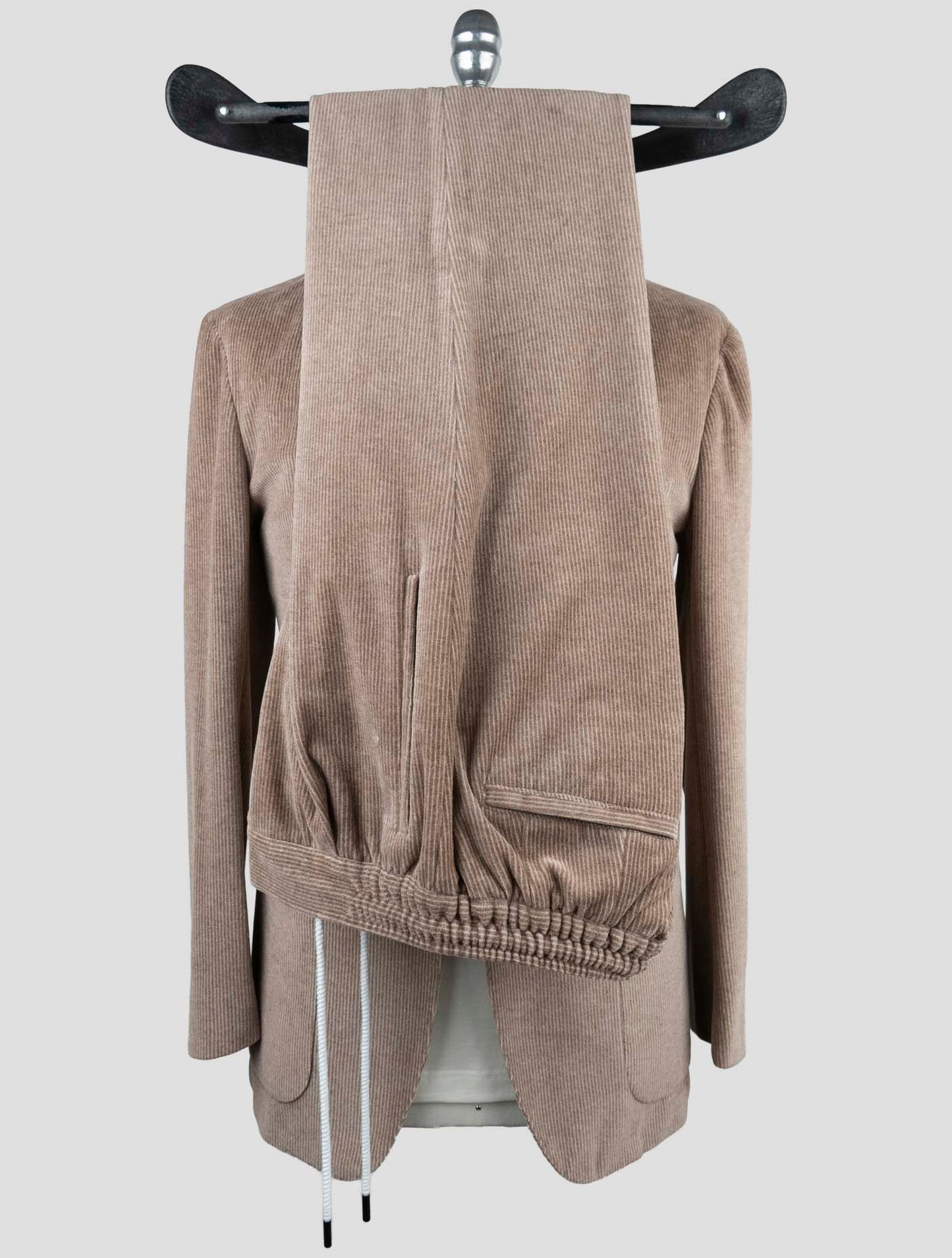 Kiton Knt Brown Cotton Pl Velvet Suit