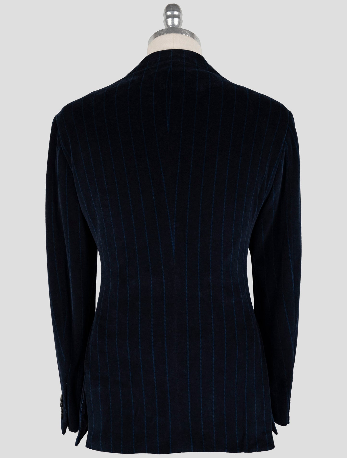 Kiton Knt Blue Cotton Pl Velvet Suit