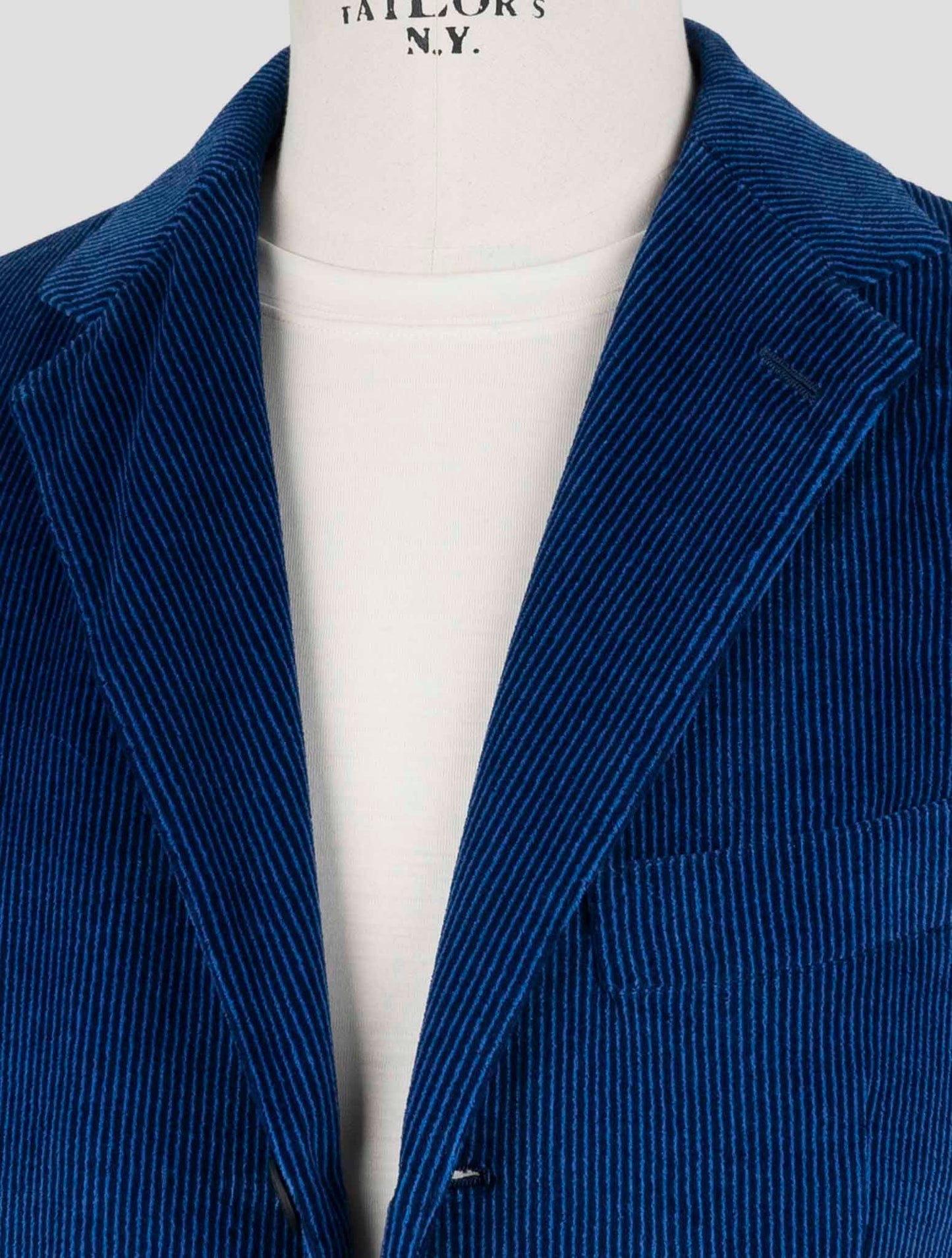 Kiton Knt Blue Cotton Pl Velvet Suit