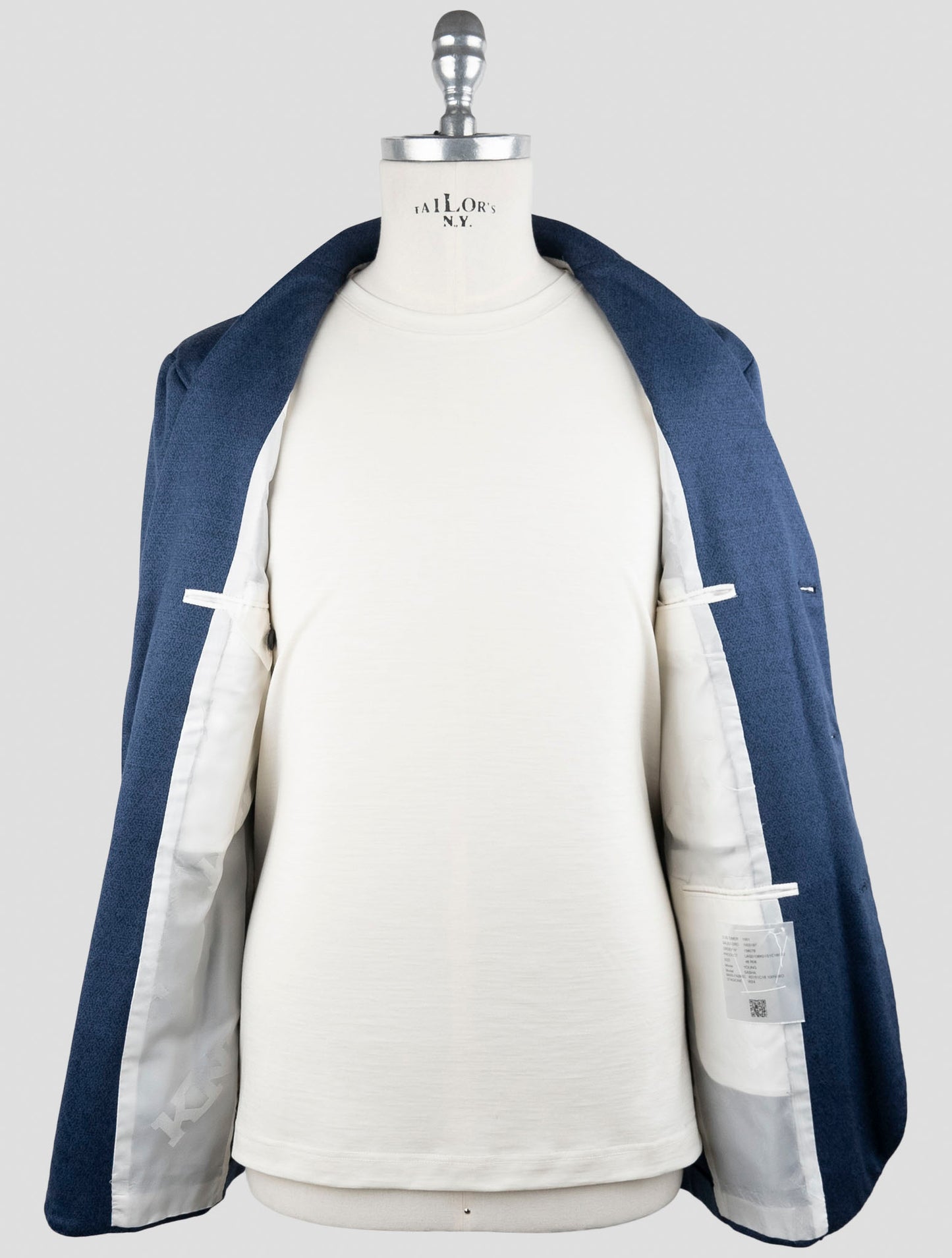 Kiton Knt Blue Wool Suit
