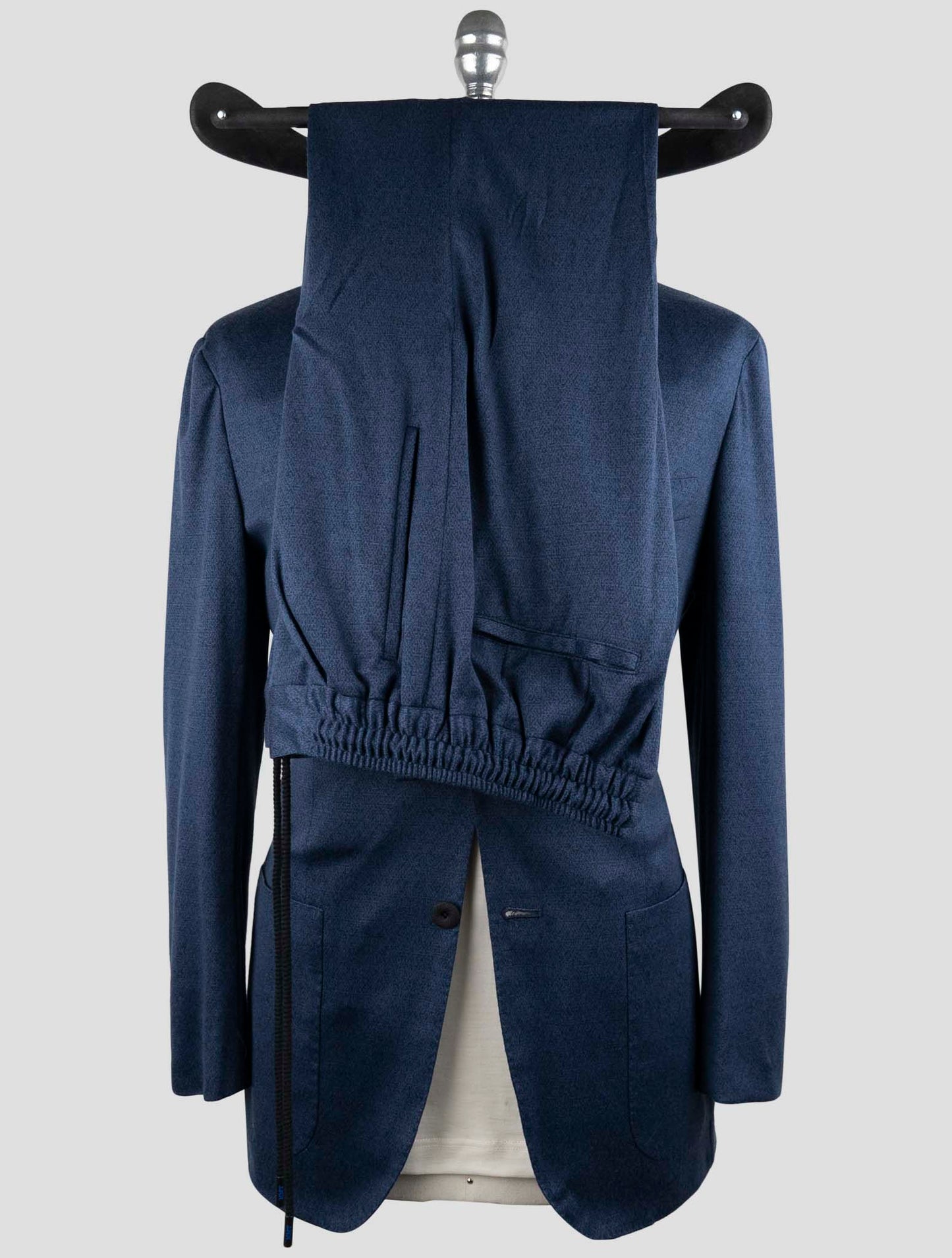 Kiton Knt Blue Wool Suit