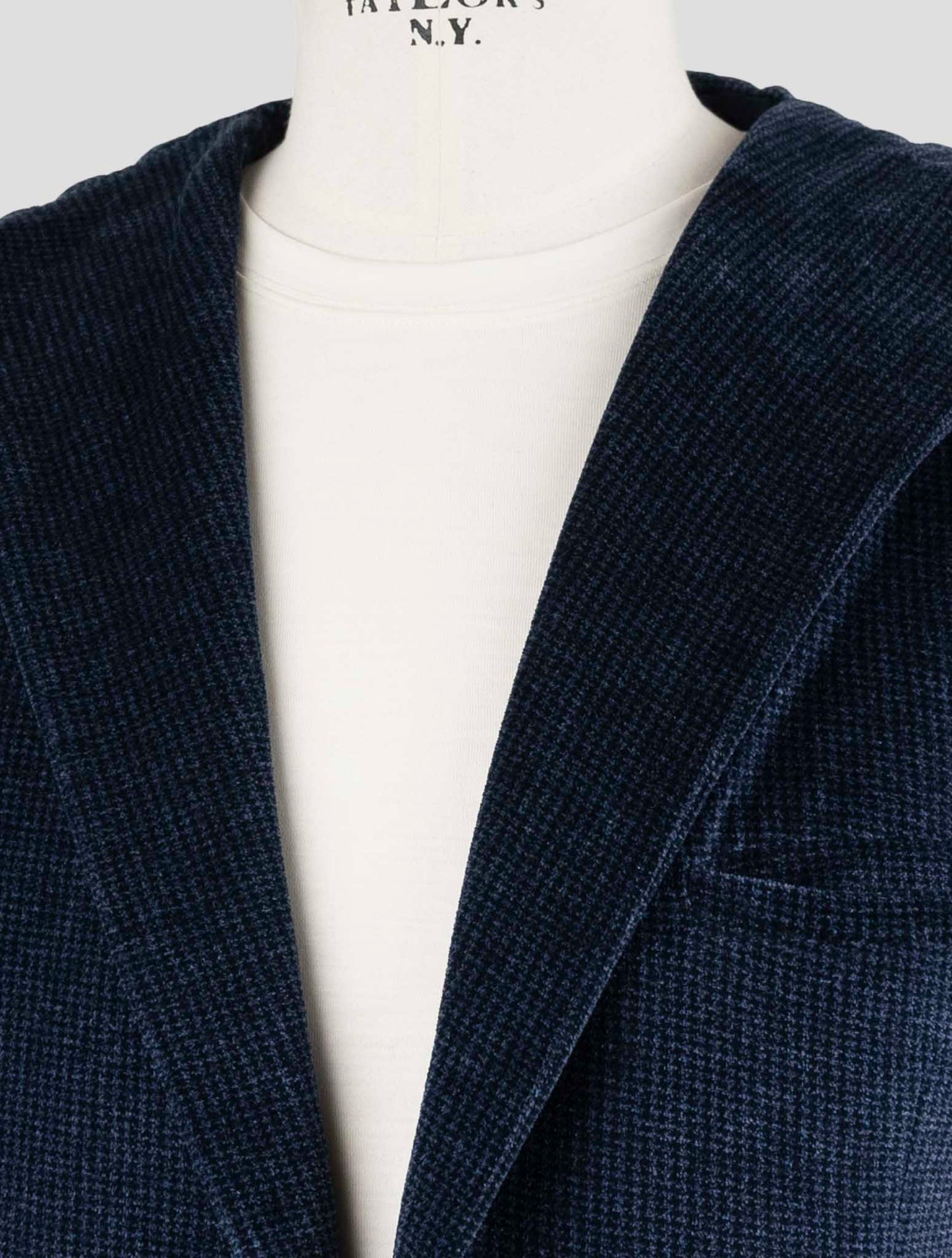 Kiton Knt Blue Cotton Pl Velvet Suit