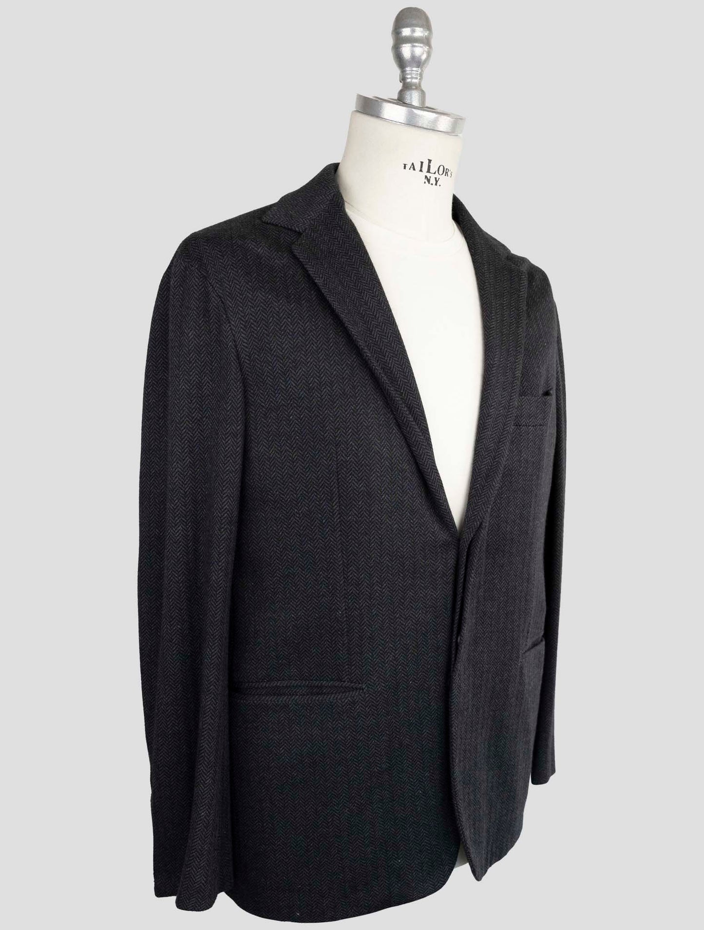 Kiton Knt Gray Cashmere Cotton Suit