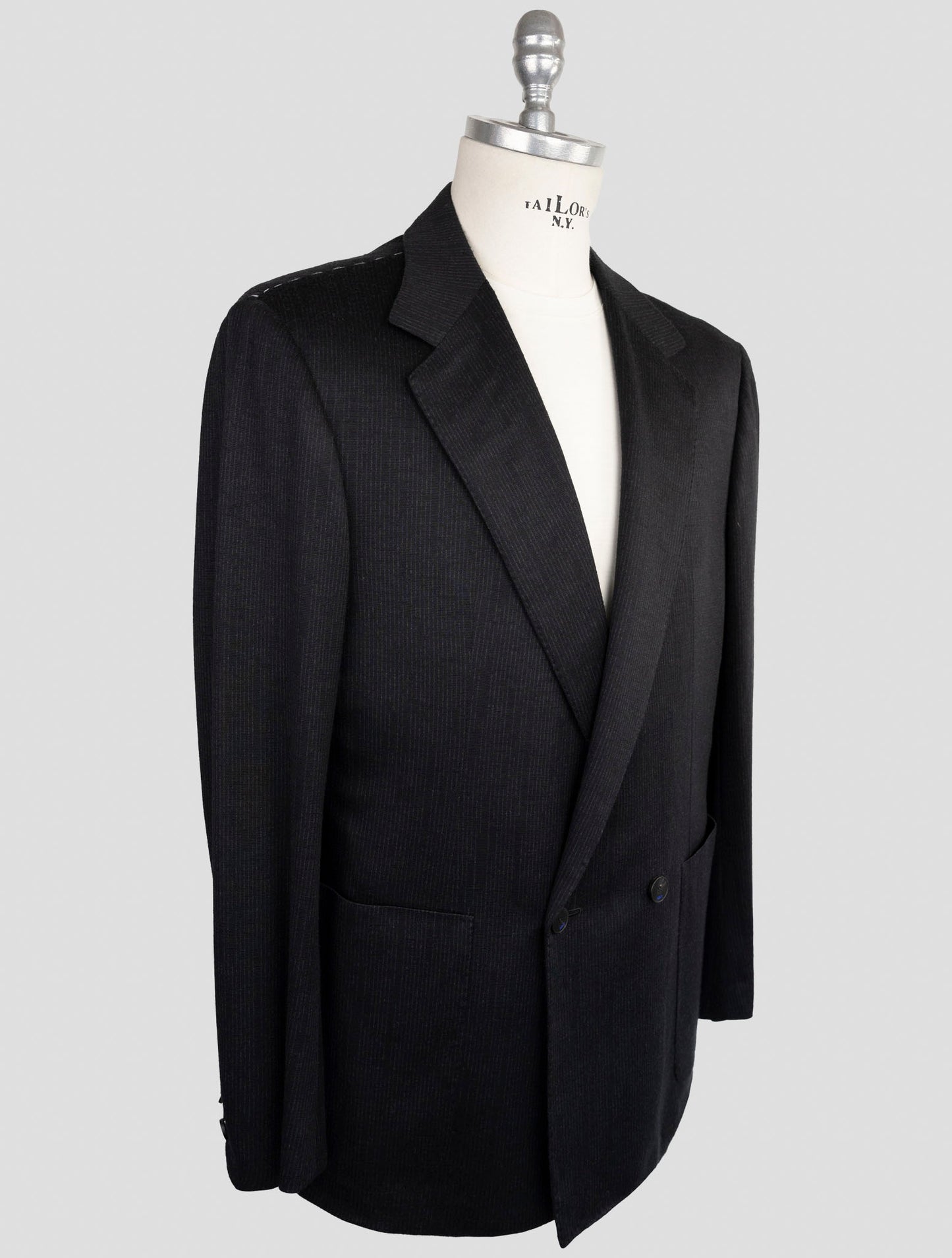 Kiton Knt Blue Wool Suit