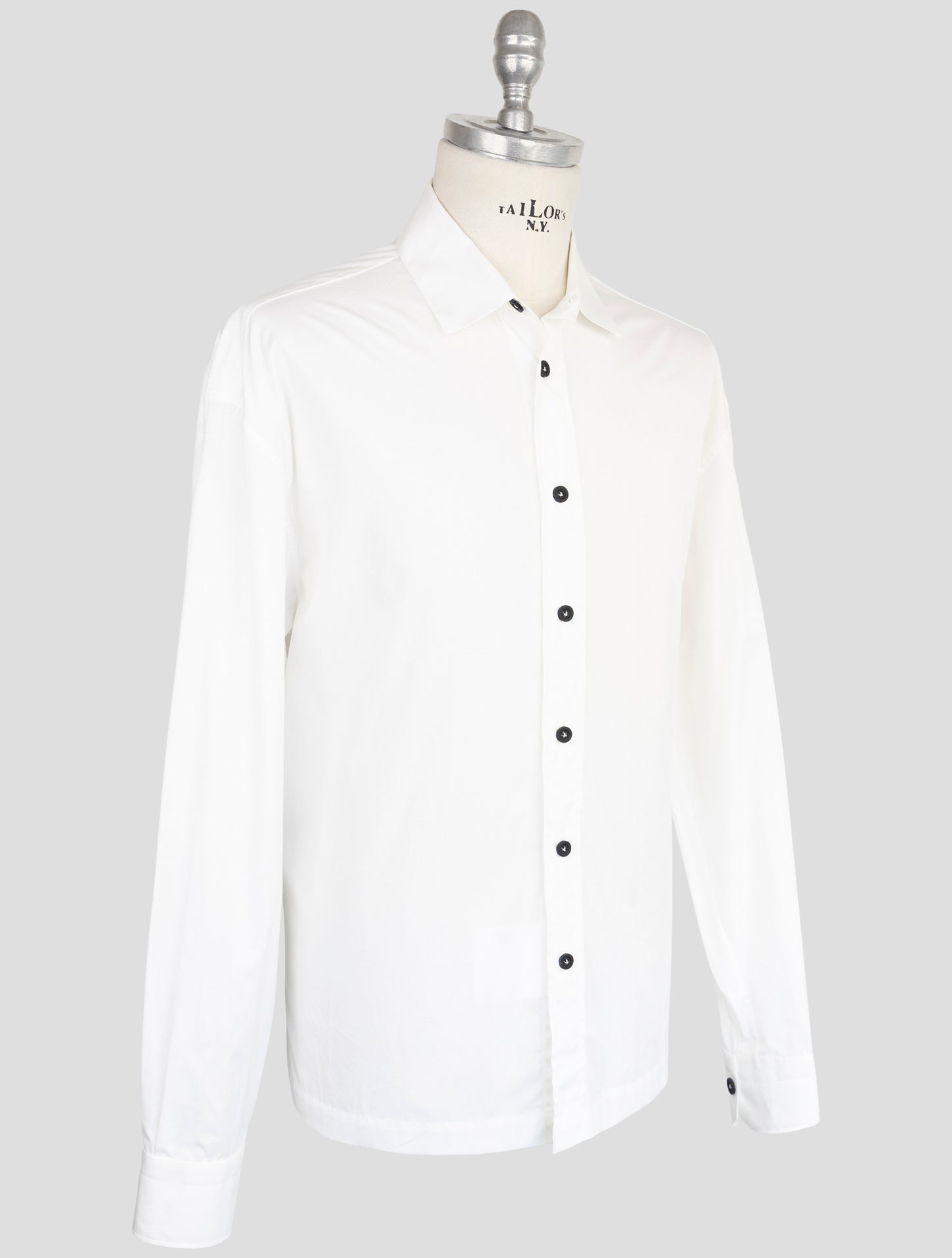 kiton Knt White Cotton Shirt