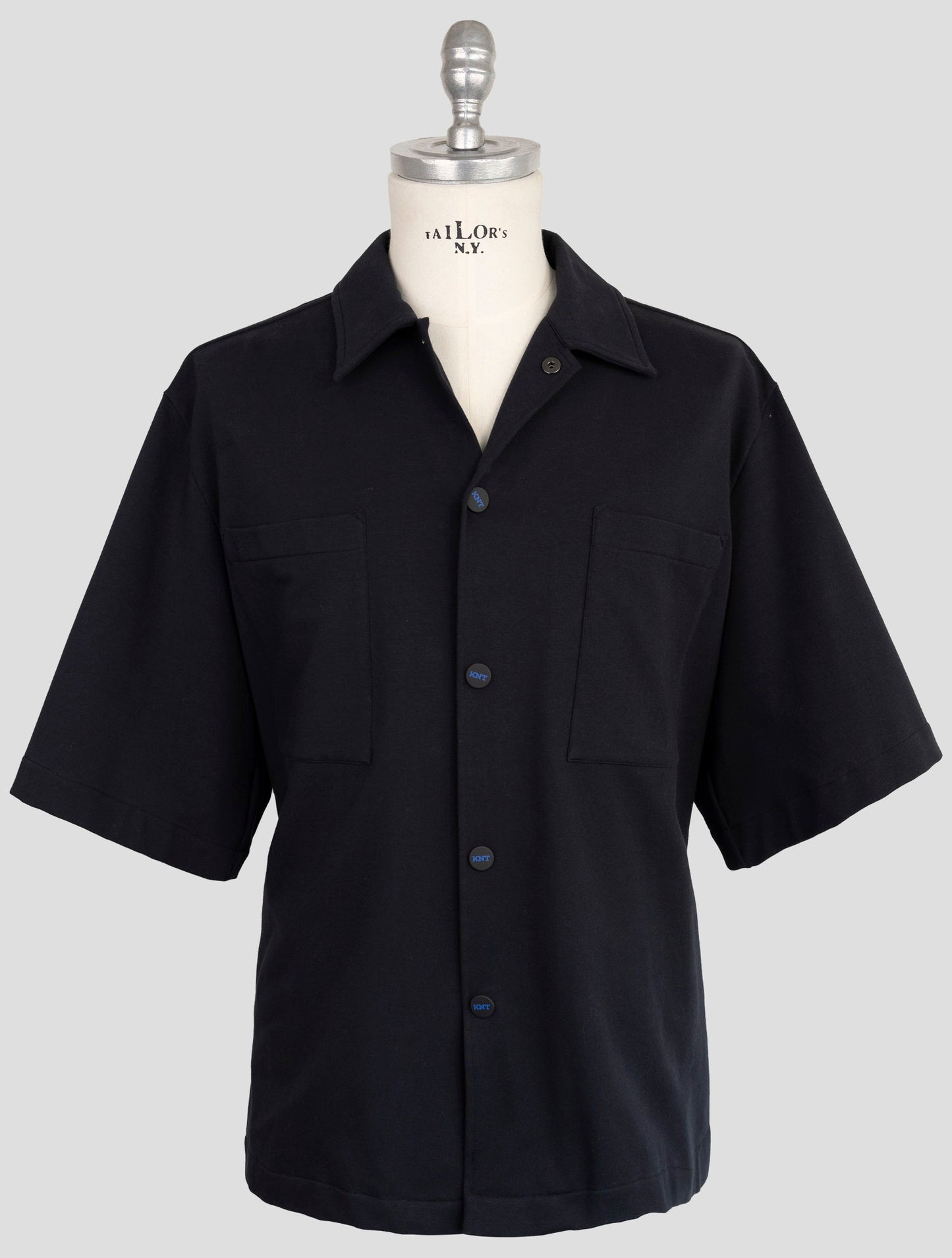 kiton Knt Blue Cotton Ea Shirt