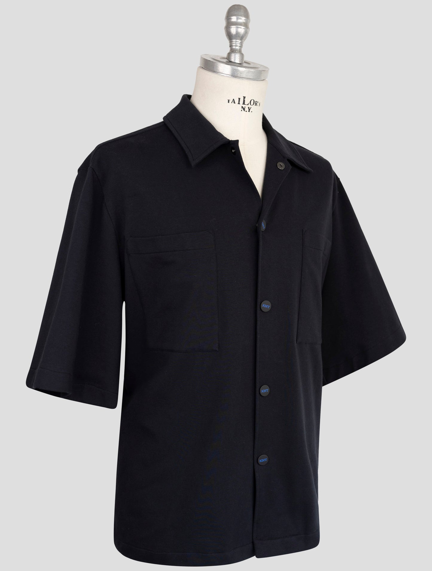 kiton Knt Blue Cotton Ea Shirt