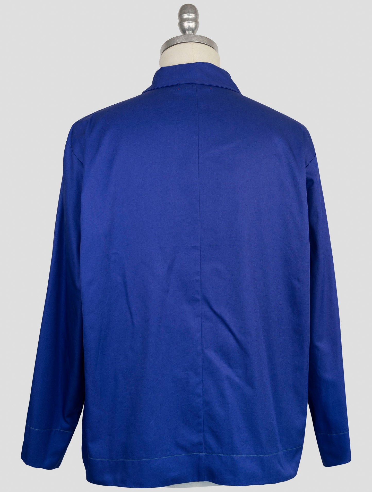 Kiton Knt Blue Silk Shirt
