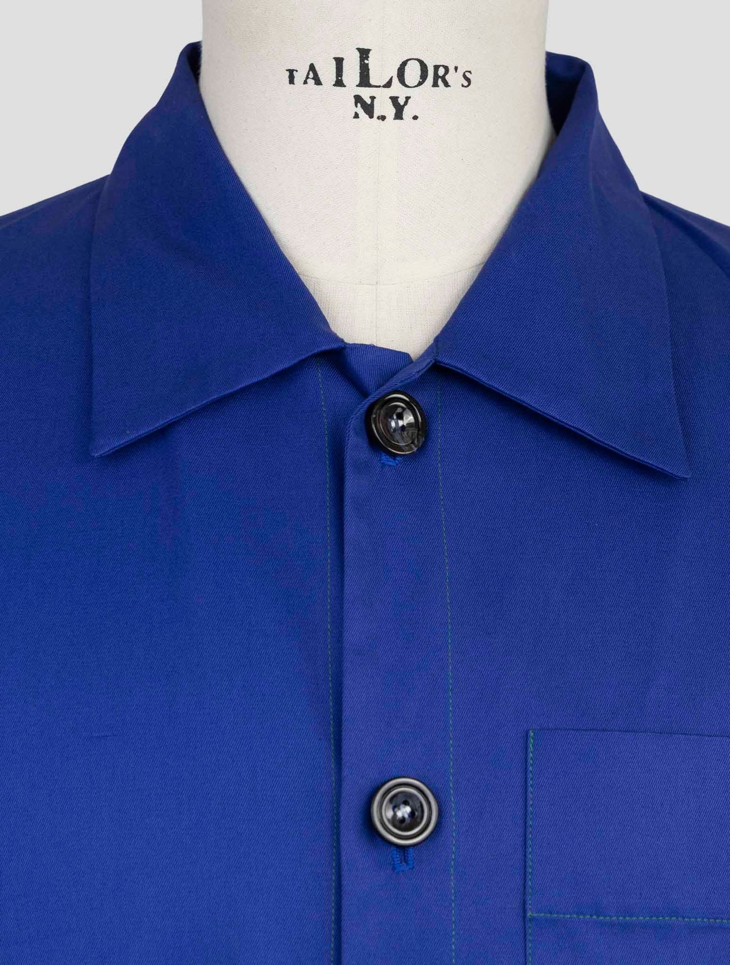 Kiton Knt Blue Silk Shirt