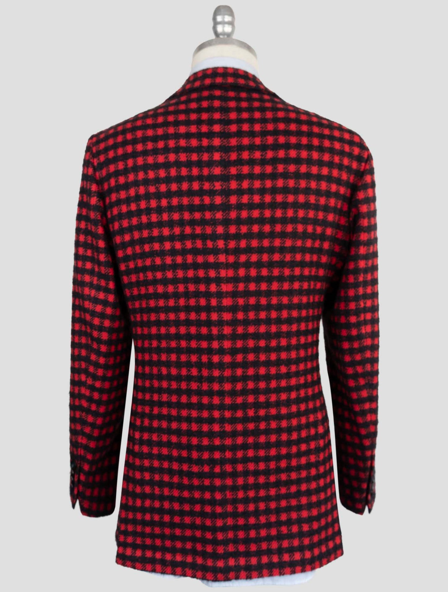 Kiton Black Red Cashmere Silk Blazer