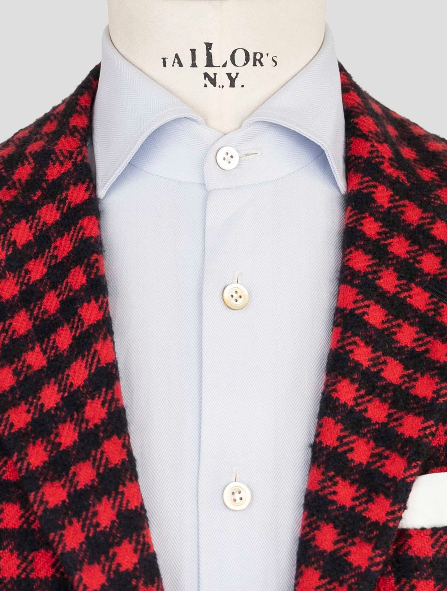 Kiton Black Red Cashmere Silk Blazer