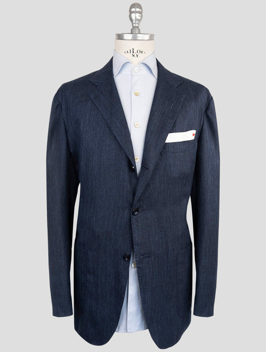 Kiton Blue Cashmere Linen Silk Suit