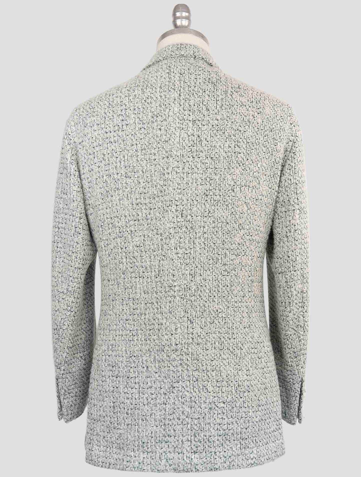 Kiton White Green Cashmere Silk Blazer