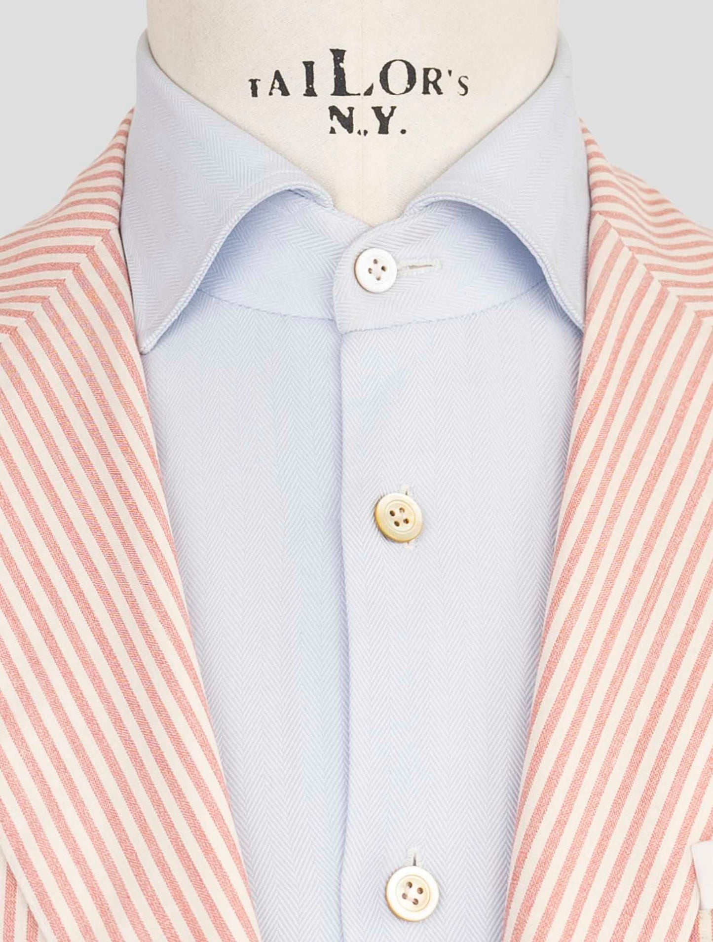 Kiton Pink White Cashmere Silk Lienn Blazer