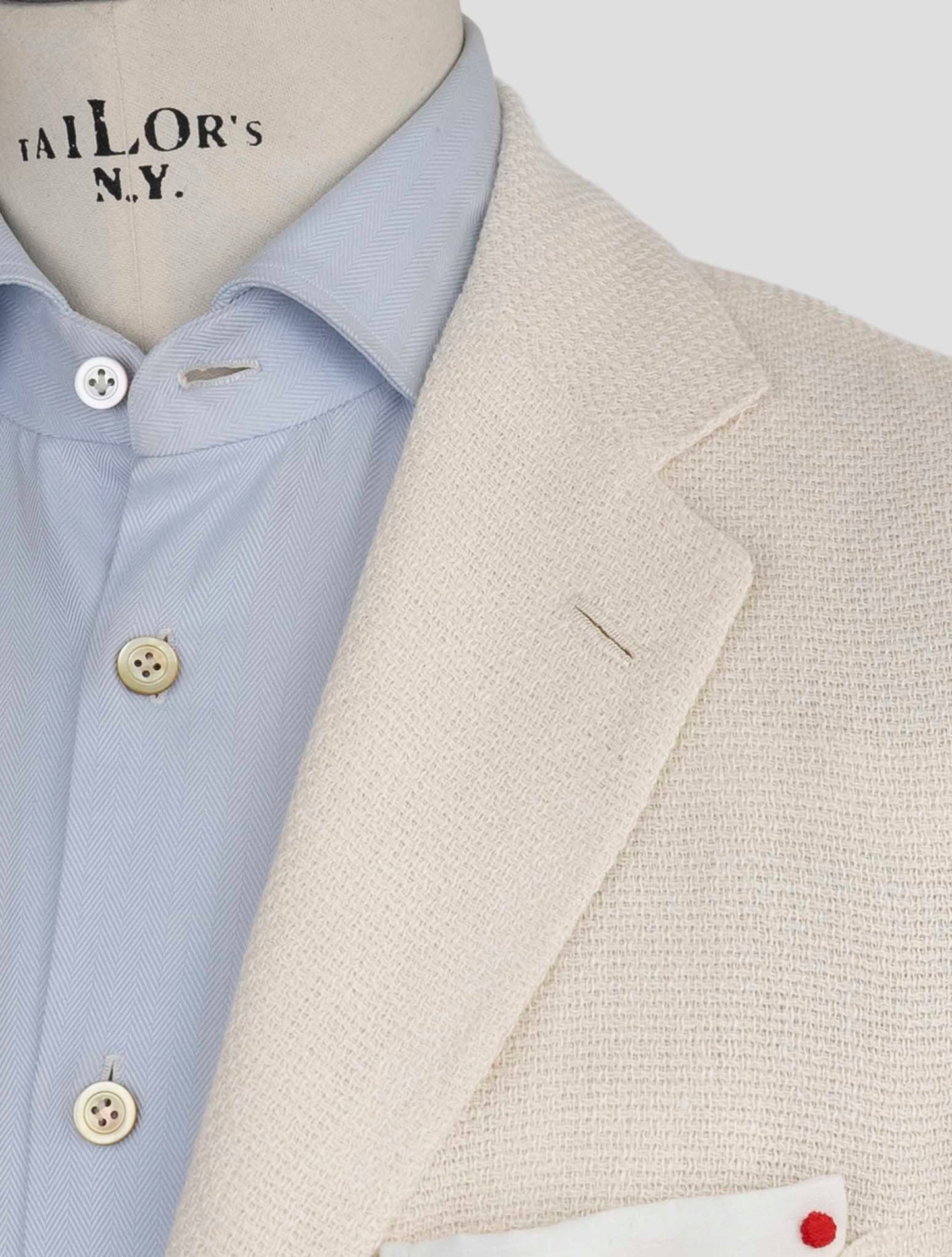 Kiton Brown Linen Cashmere Silk Blazer